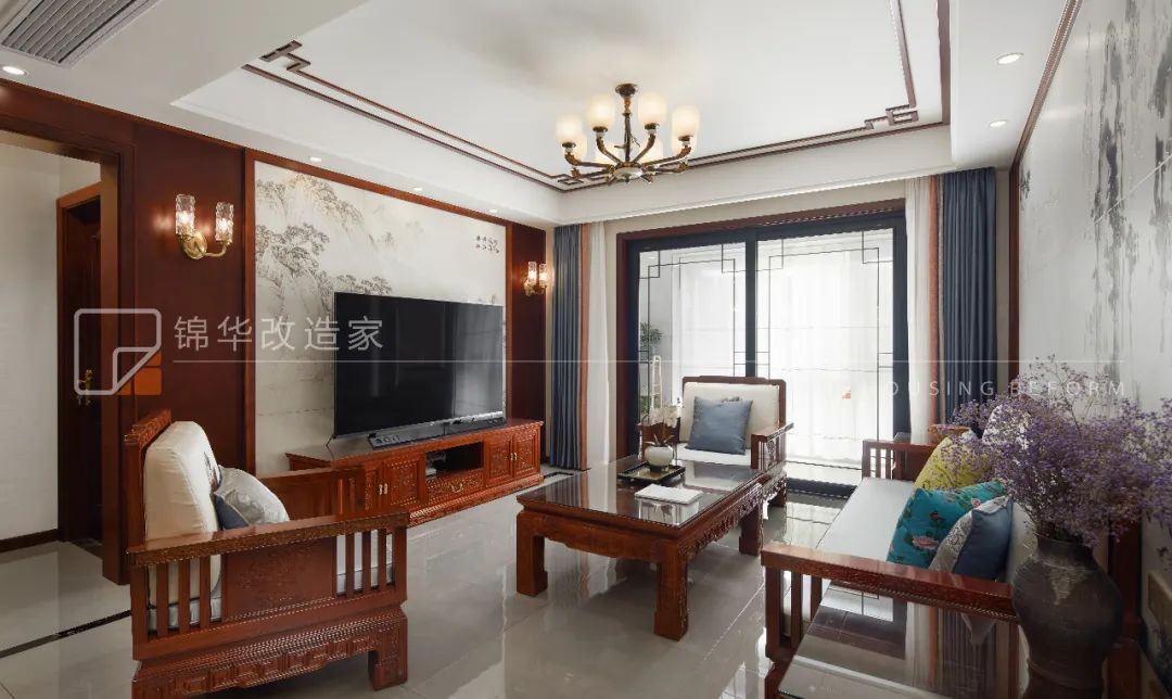 阳光 100 中式养老房 | 新中式风格,红木家具,强大的收纳功能-31