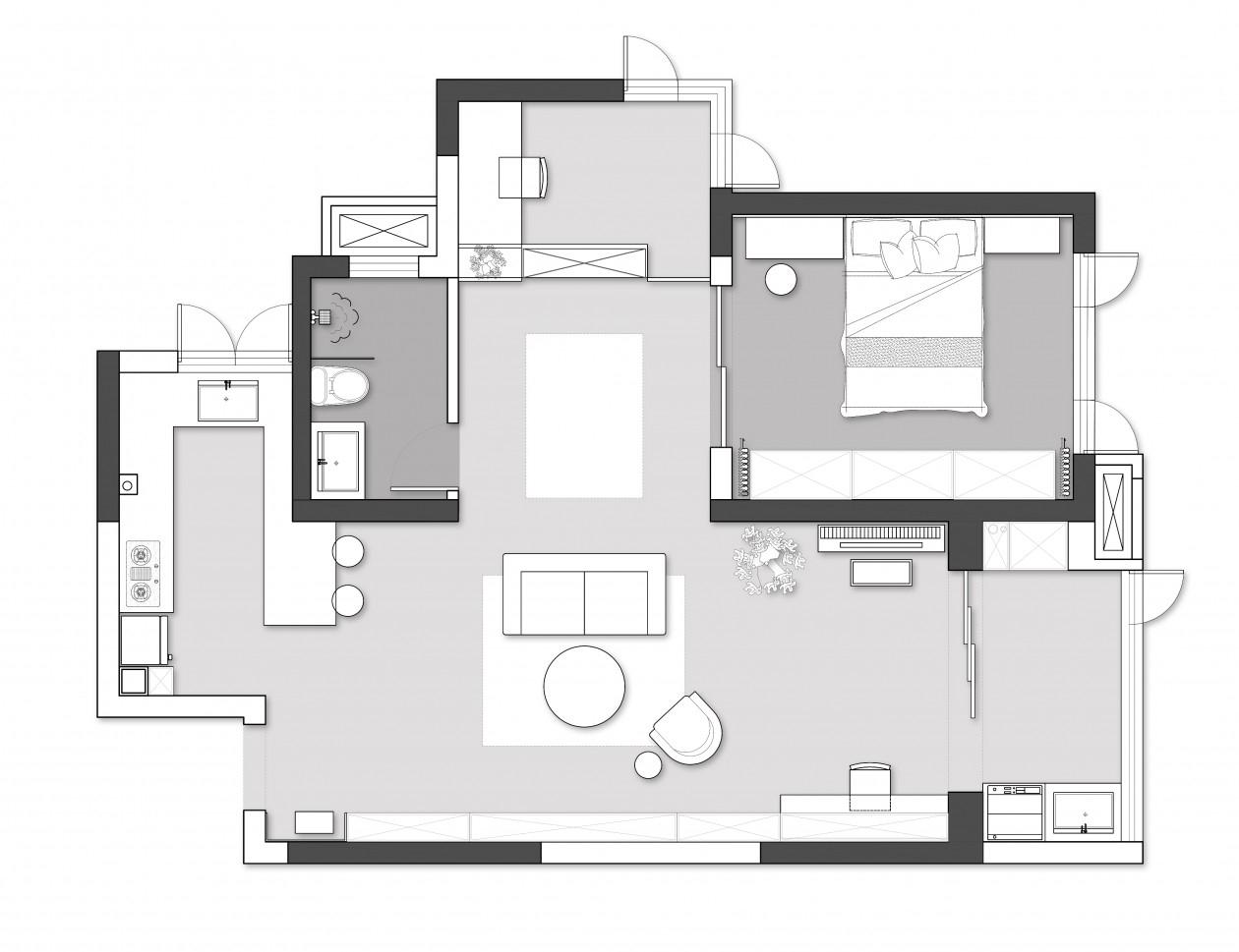深圳星河盛世 90 后夫妻的 75㎡中性质感两室丨中国深圳丨涵瑜设计-9