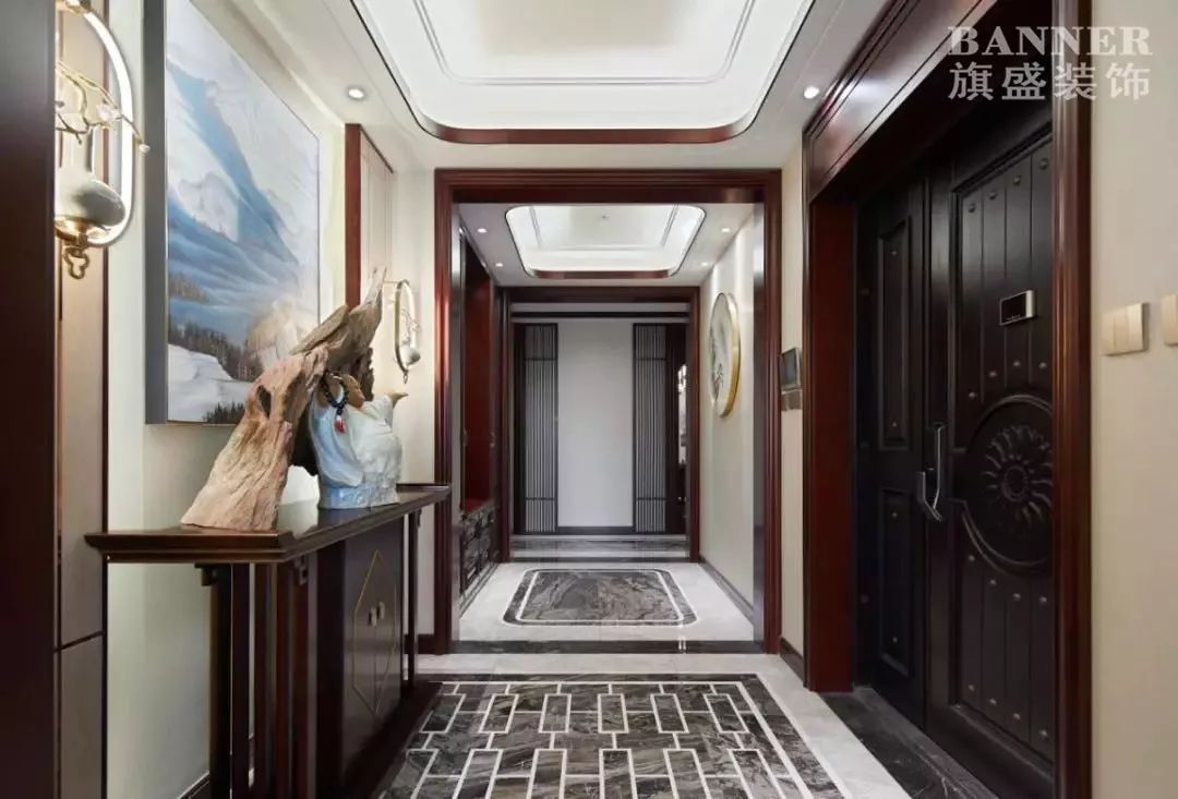 新中式家装典范 | 西安海德堡 310㎡空间设计-28