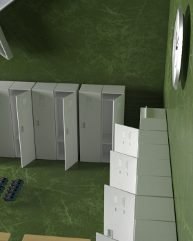 Locker Room 3D Model