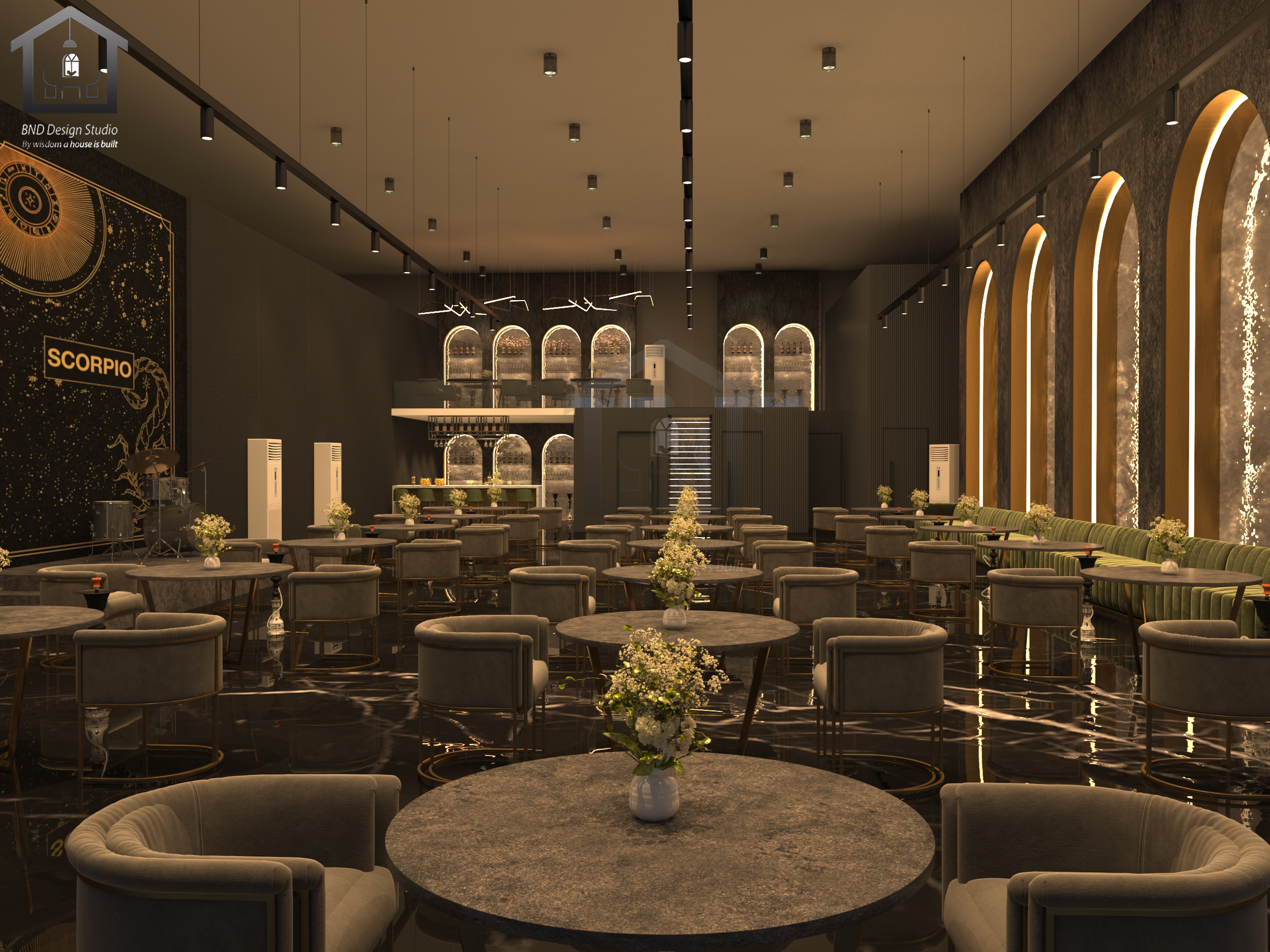 Hookah lounge - Interior & Lighting design-1