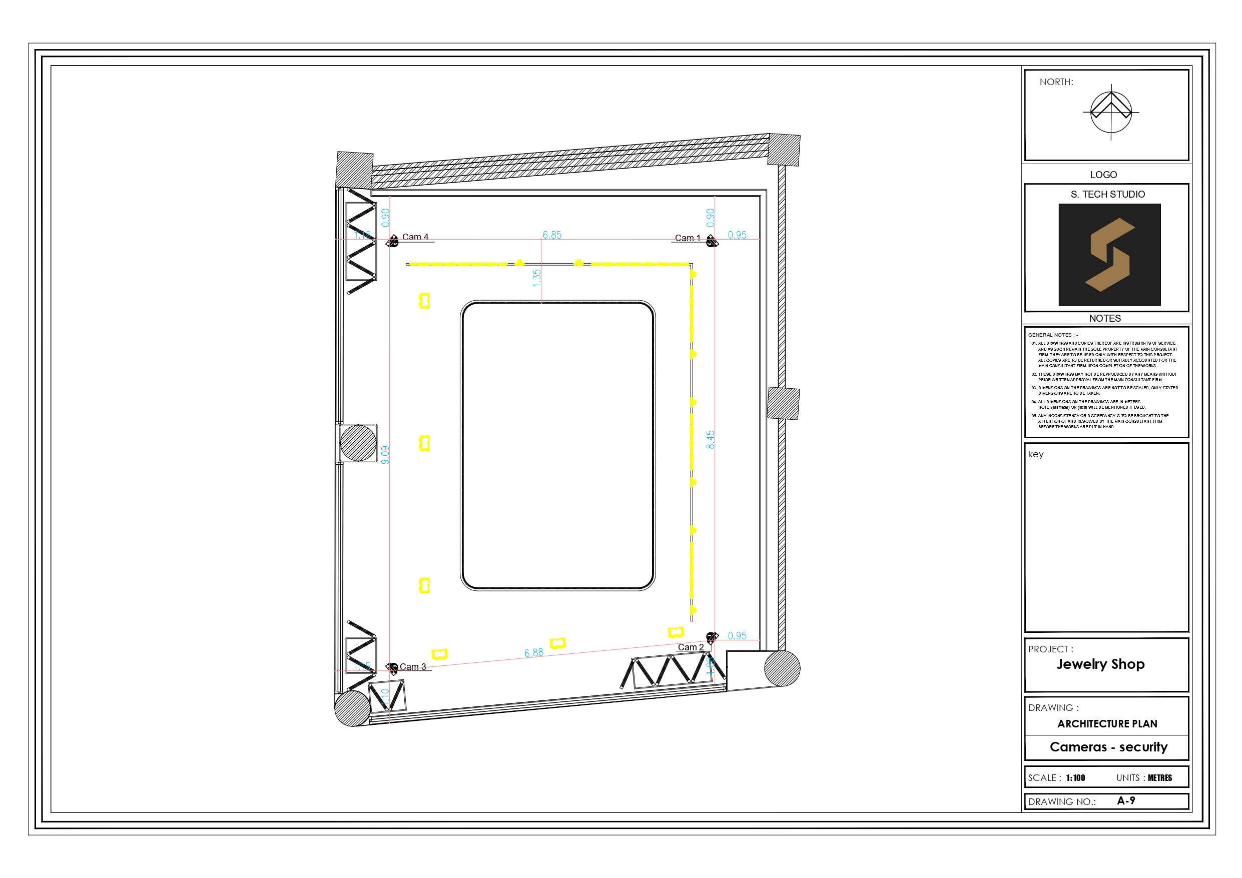 Shop Drawings of jewelry shop in Elothaim mall at KSA-5