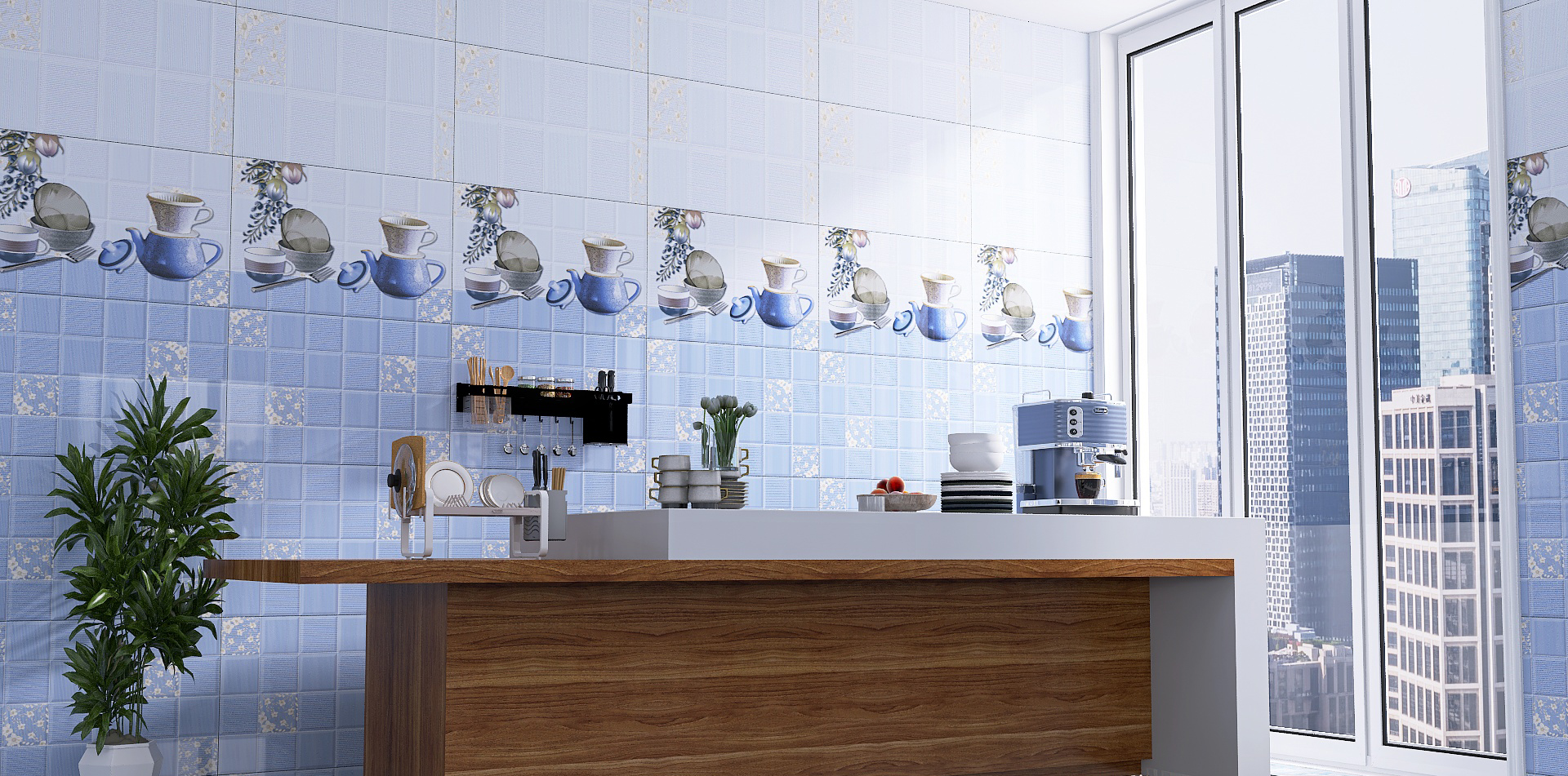 Bathroom Interior Design with floor and wall tiles-5