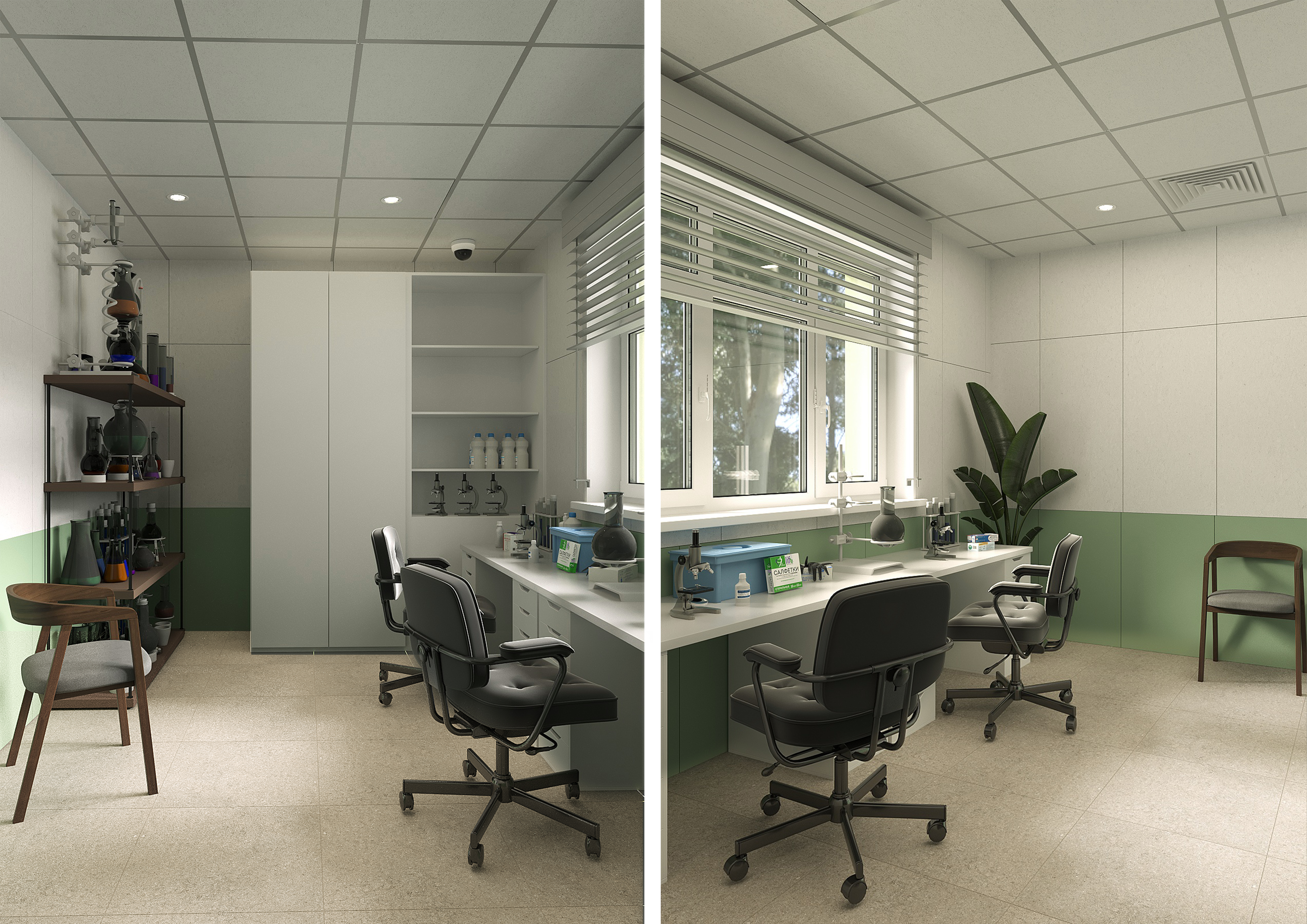 Разработка 3D визуализаций интерьера ветклиники-13