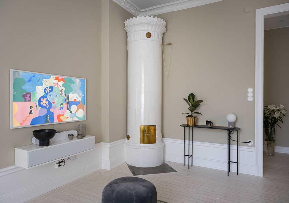 平静与宁静：斯德哥尔摩精致的单色公寓-27