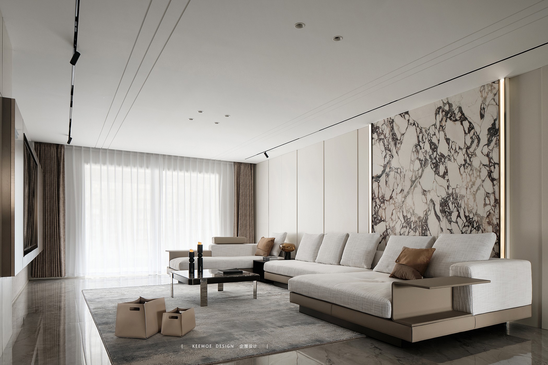 东方诚园·245㎡平层之家丨企屋设计-3