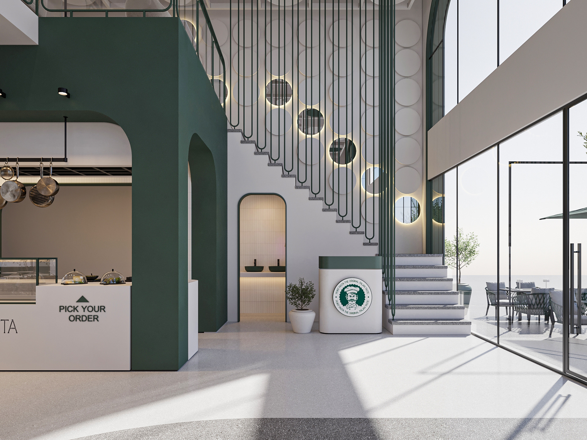 波因特意大利面餐厅丨沙特阿拉伯塔布克丨A10PLUS DESIGN STUDIO-12