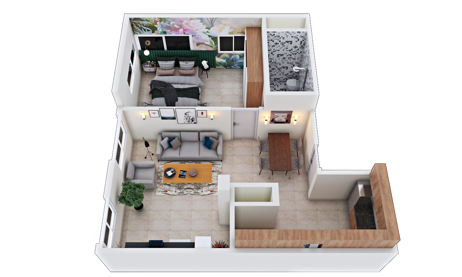 3D Floor plans Rendering-0