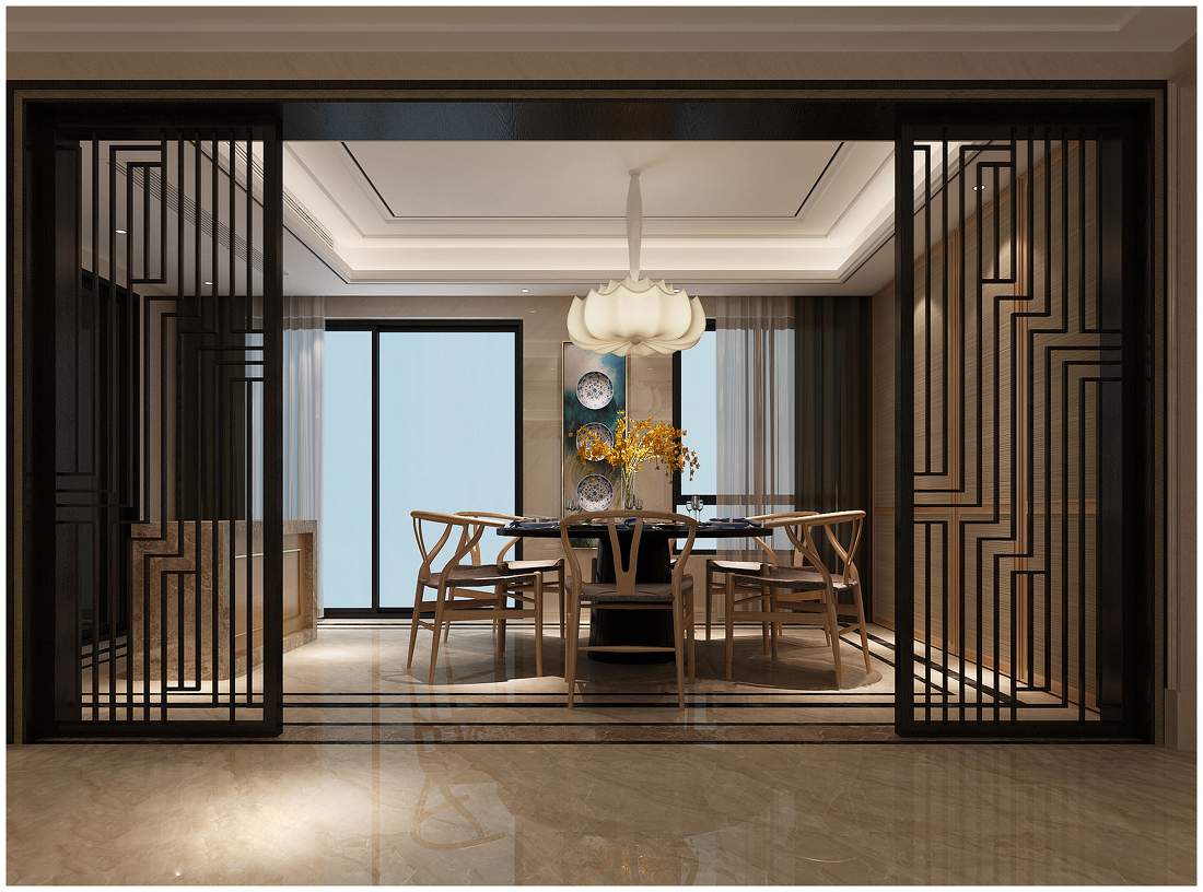 新中式 中式古典 奢华家装别墅样板房-18-4
