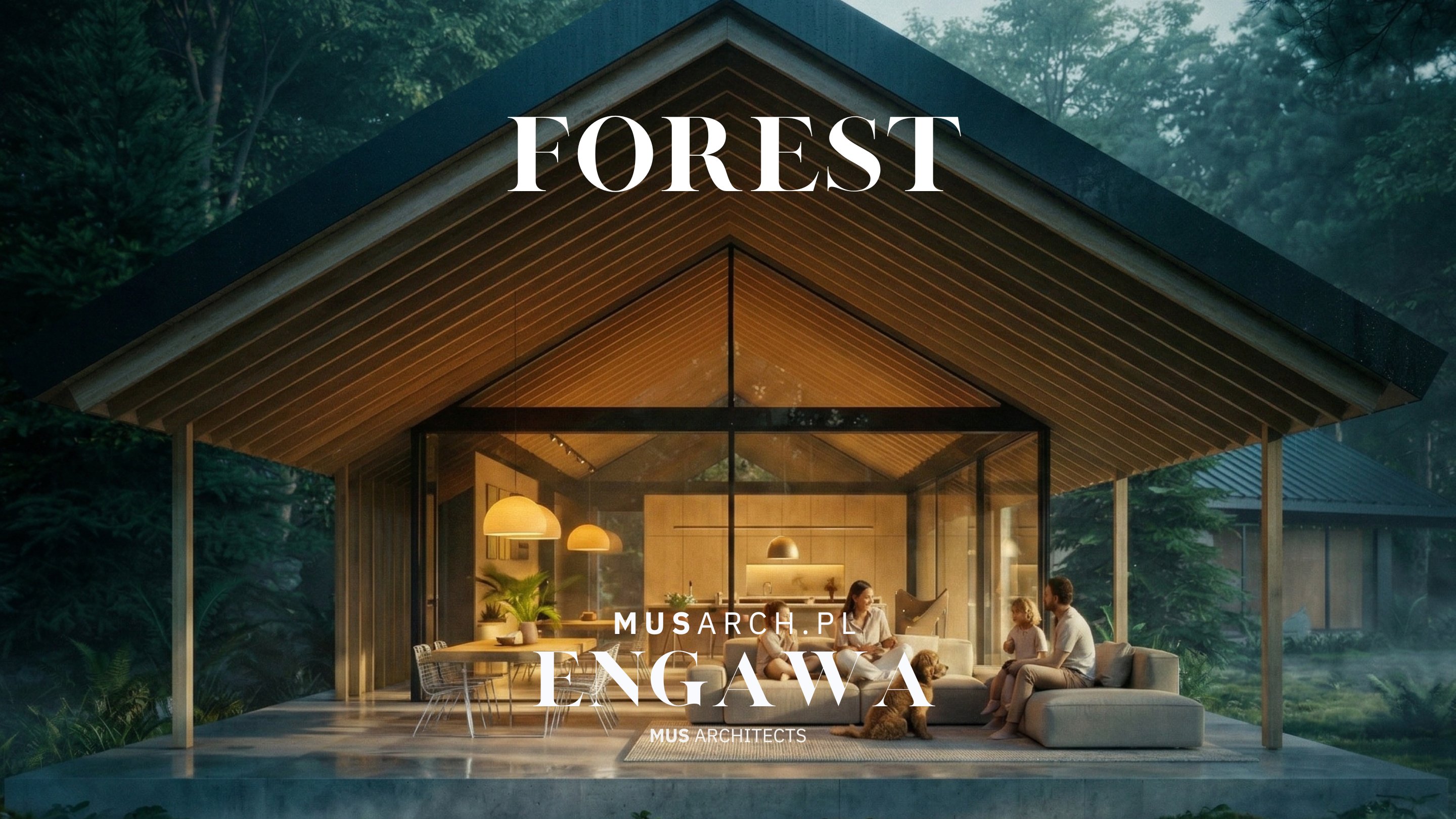 森林缘廊（注：Engawa是日语外来词，常见指房屋与庭院间的走廊，这里FOREST ENGAWA推测是指森林边缘类似廊状的区域，具体含义可能需结合更多语境判断 ） 丨波兰弗罗茨瓦夫丨MUS ARCHITECTS-36