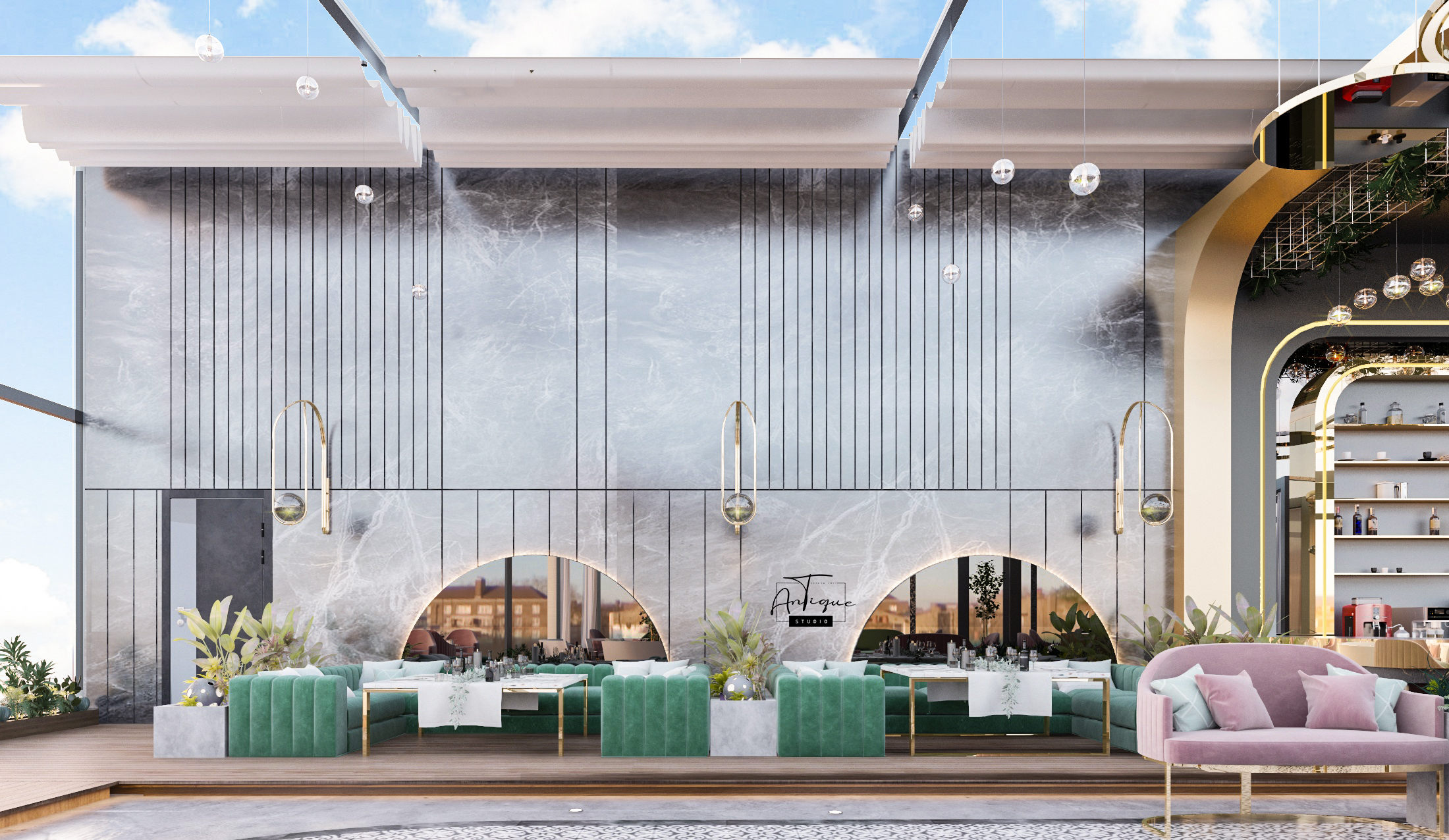 屋顶餐厅丨ANTIQUE Studios-13