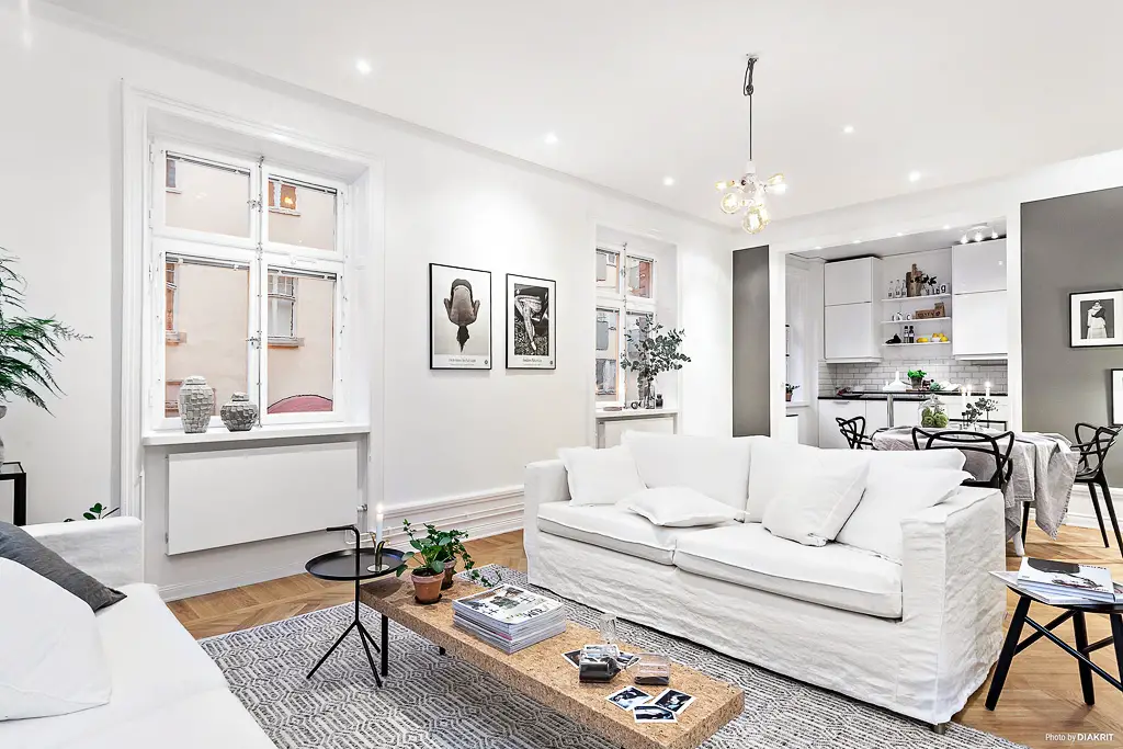 瑞典灰白经典公寓 | 温馨宁静的现代设计-2