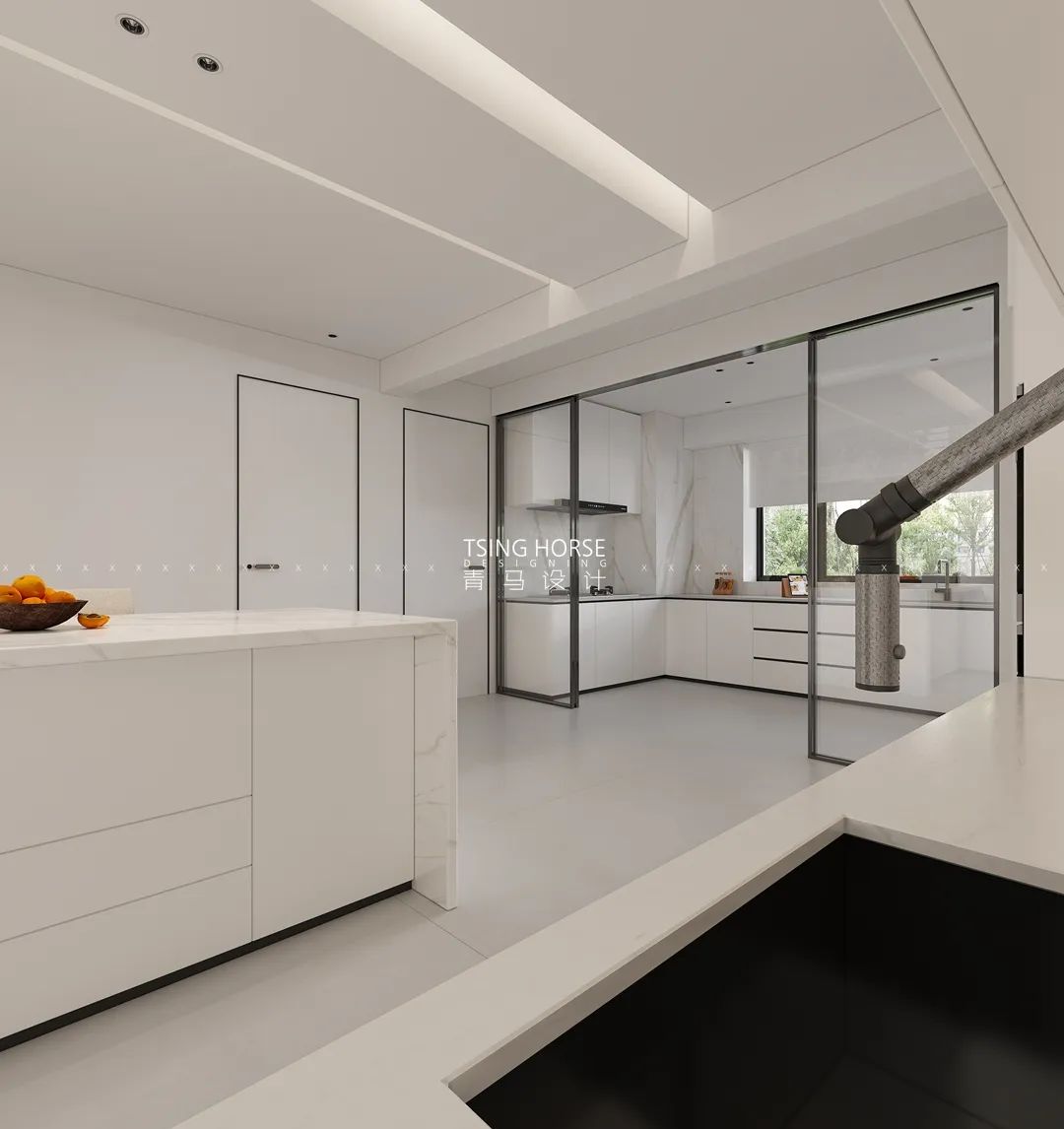 《富春洋房》现代风格平层设计丨青马别墅空间设计-34