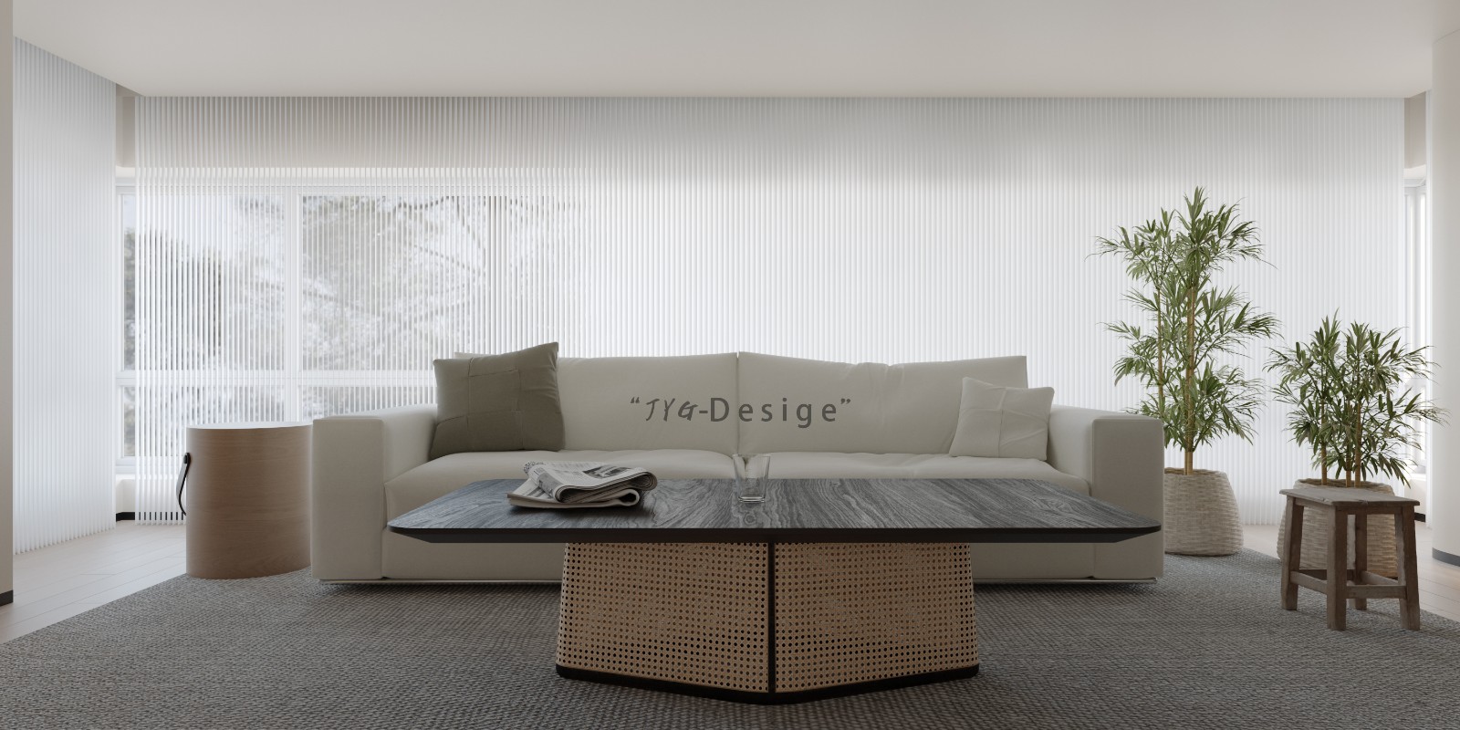 垞寂风客厅设计 | 大横厅拱门打造舒适空间-4