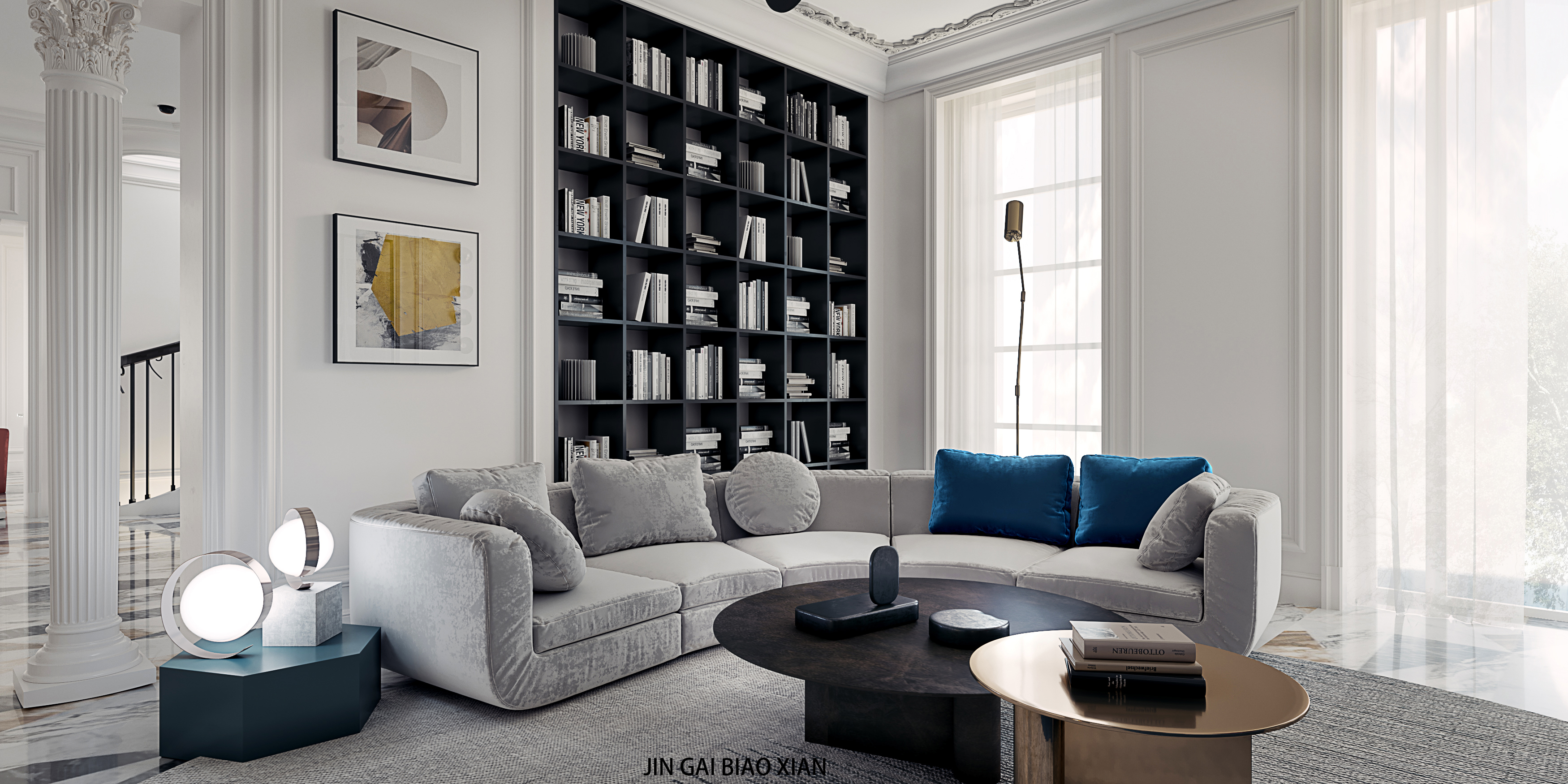 法式浪漫别墅，现代优雅与古典艺术的完美融合-3