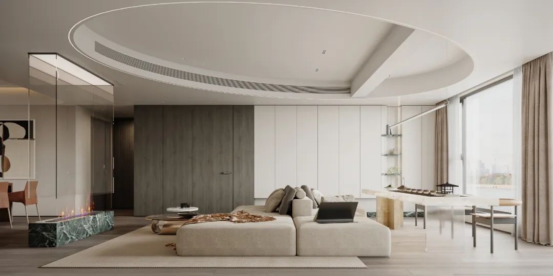 长沙 180m²自然隐奢空间丨中国长沙丨周笙笙全案设计工作室-7