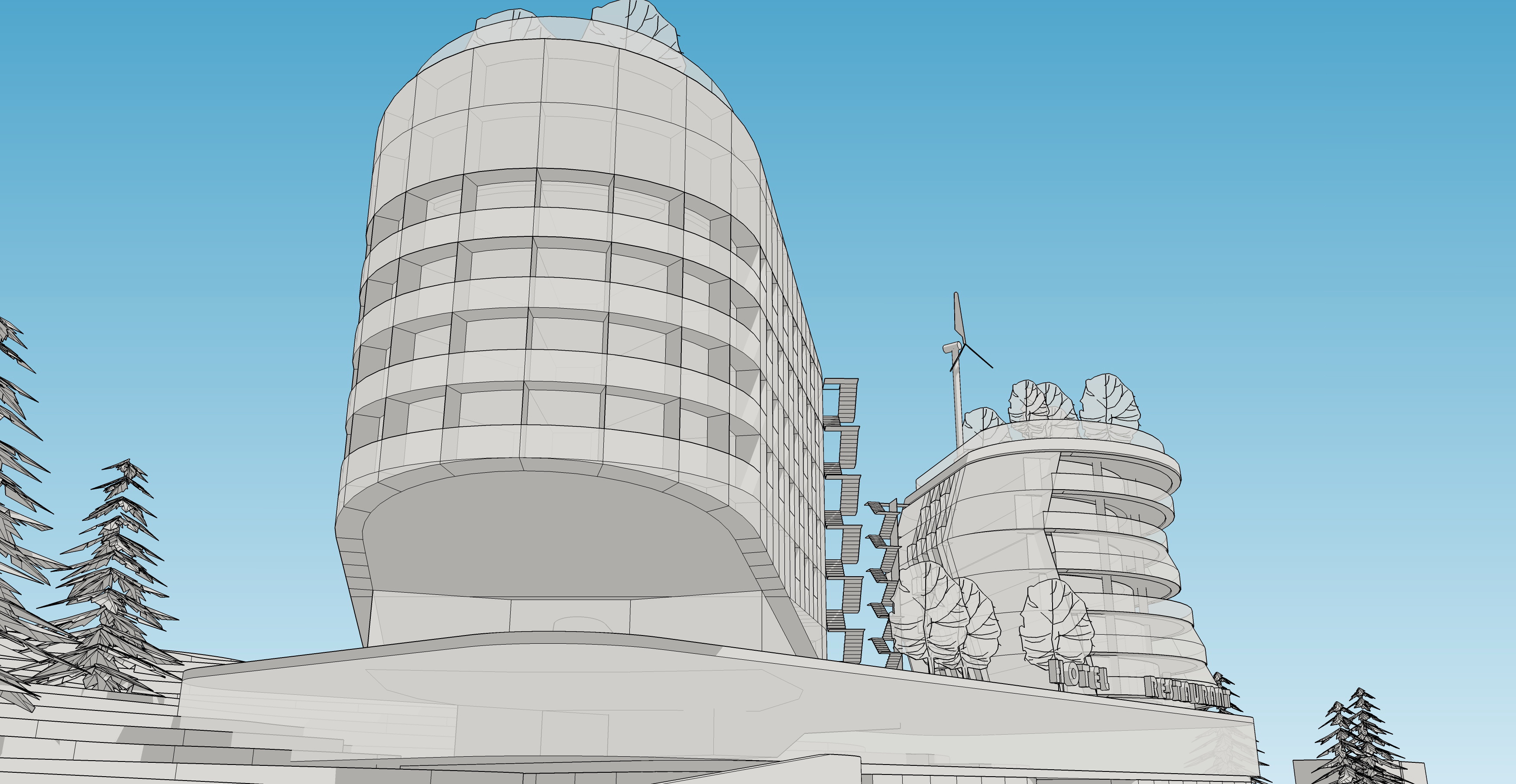 Гостиница. Эскизы.-1