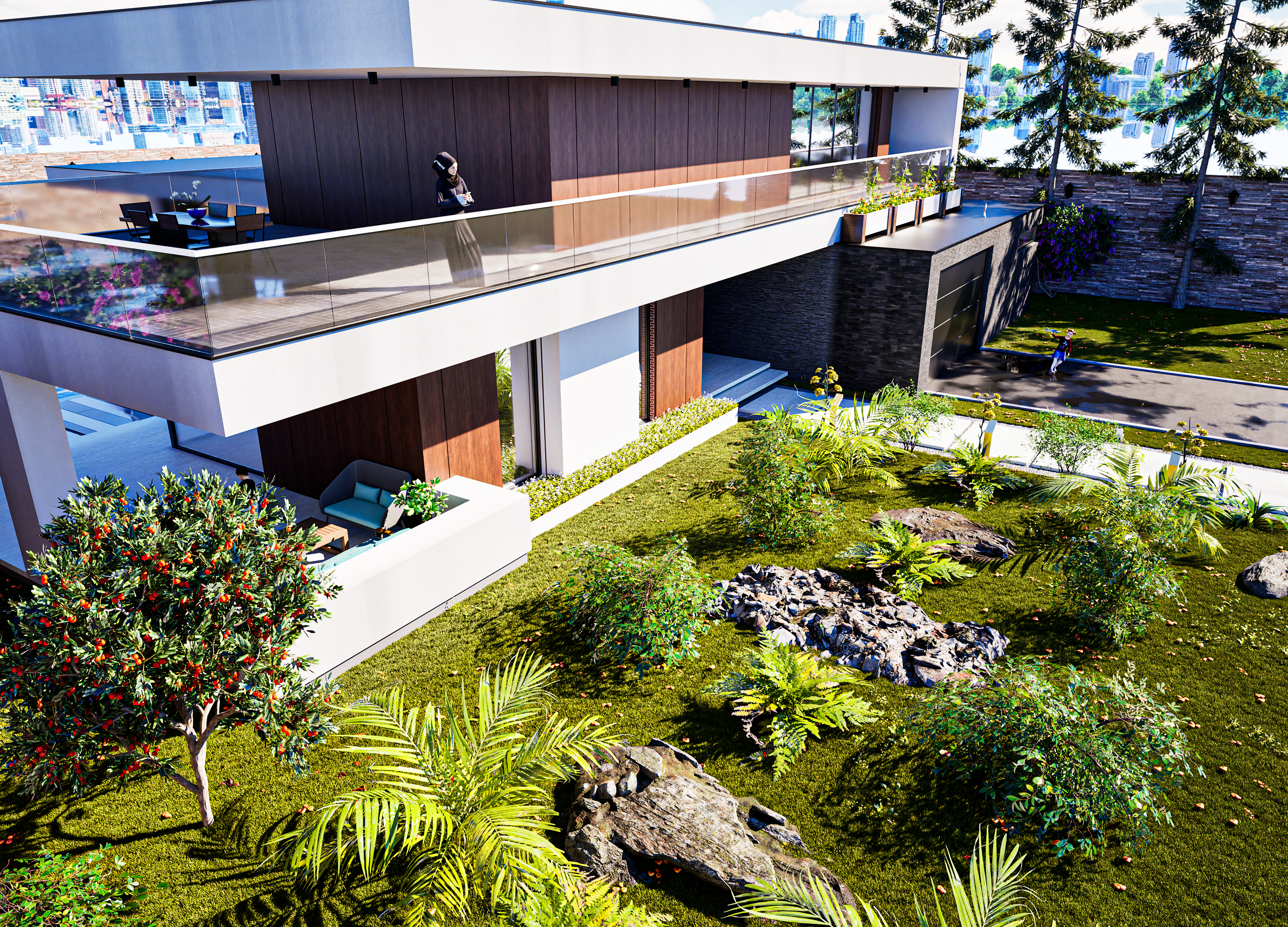 Modern Villa – Exterior & Landscape Visualization-10
