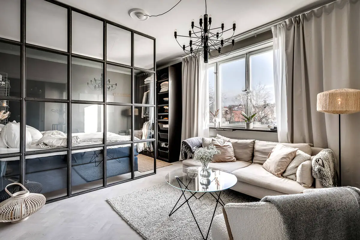 36m2 大型工作室，巧妙设计变身一居室-1