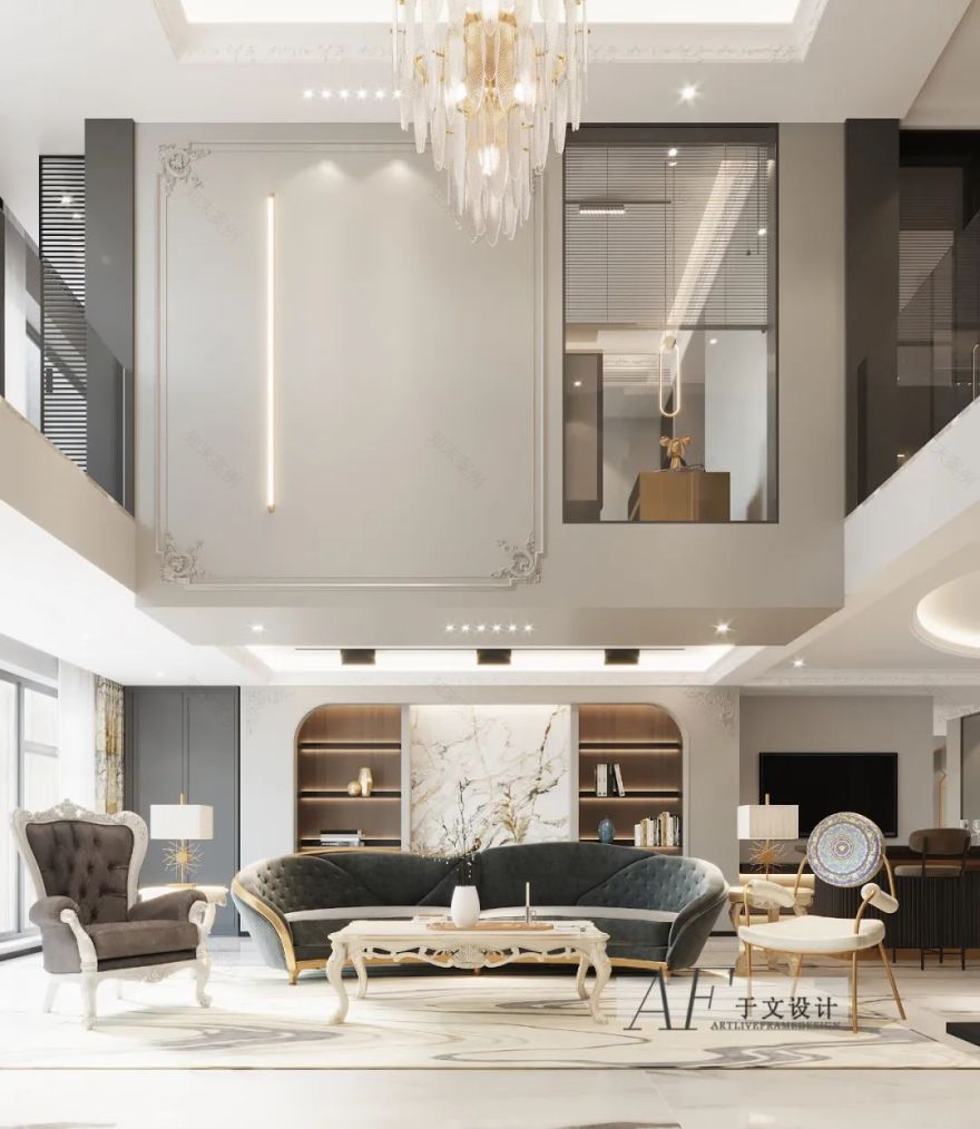 龙湖·天宸原著 330㎡轻奢法式叠墅,融合与创意的空间叙事-22