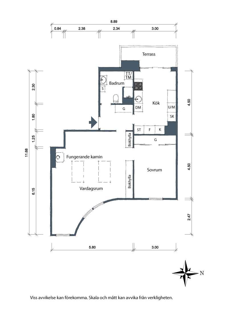 哥德堡特色阁楼公寓 | 倾斜天花板、巨型书架、温馨阳台-30