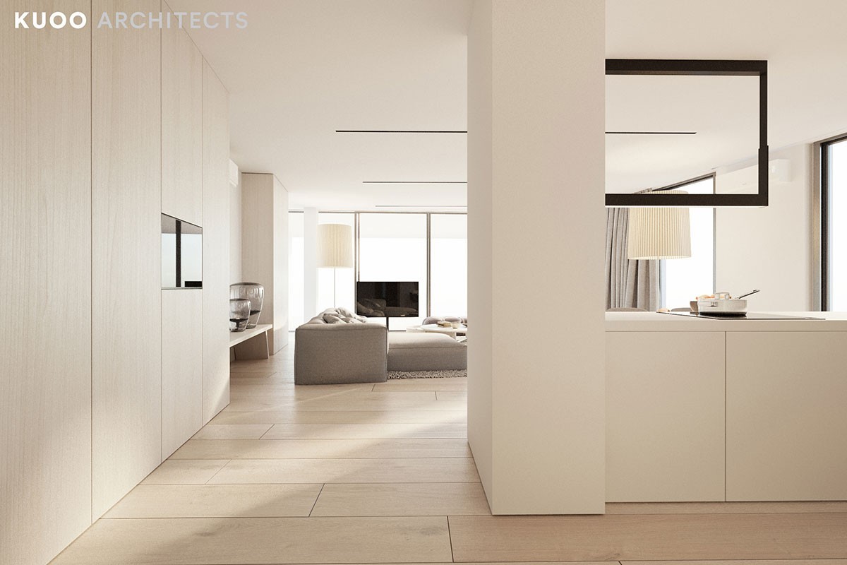 164m² 波兰极简主义海景度假公寓：KUOO ARCHITECTS-2