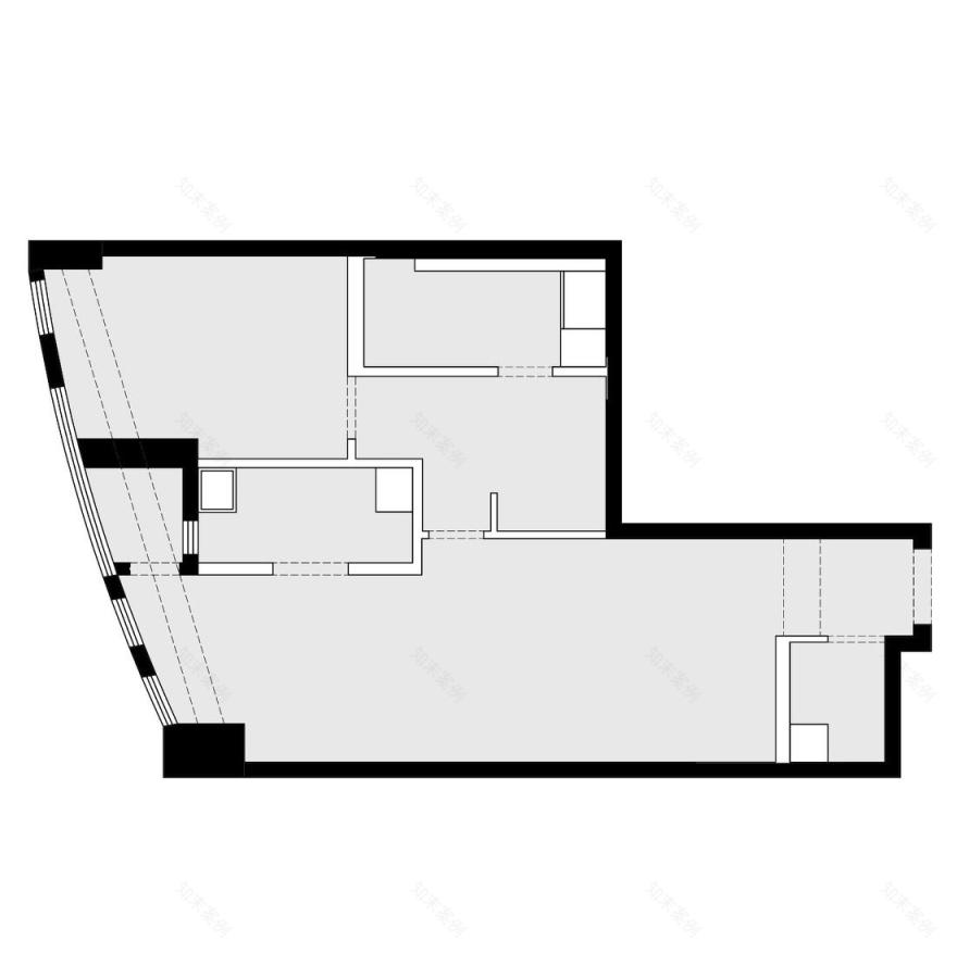 弧形长廊引导的现代家居设计-2