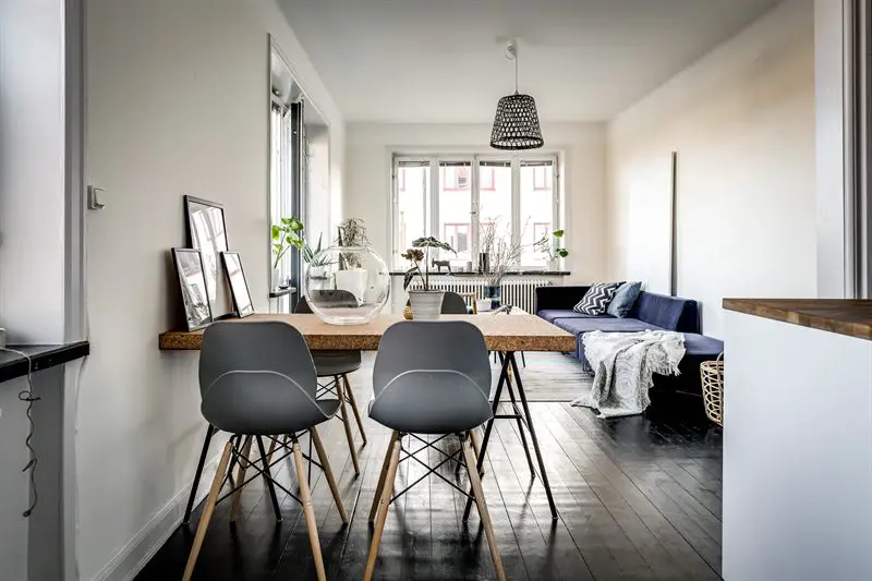 自然元素装点的瑞典城市公寓-1