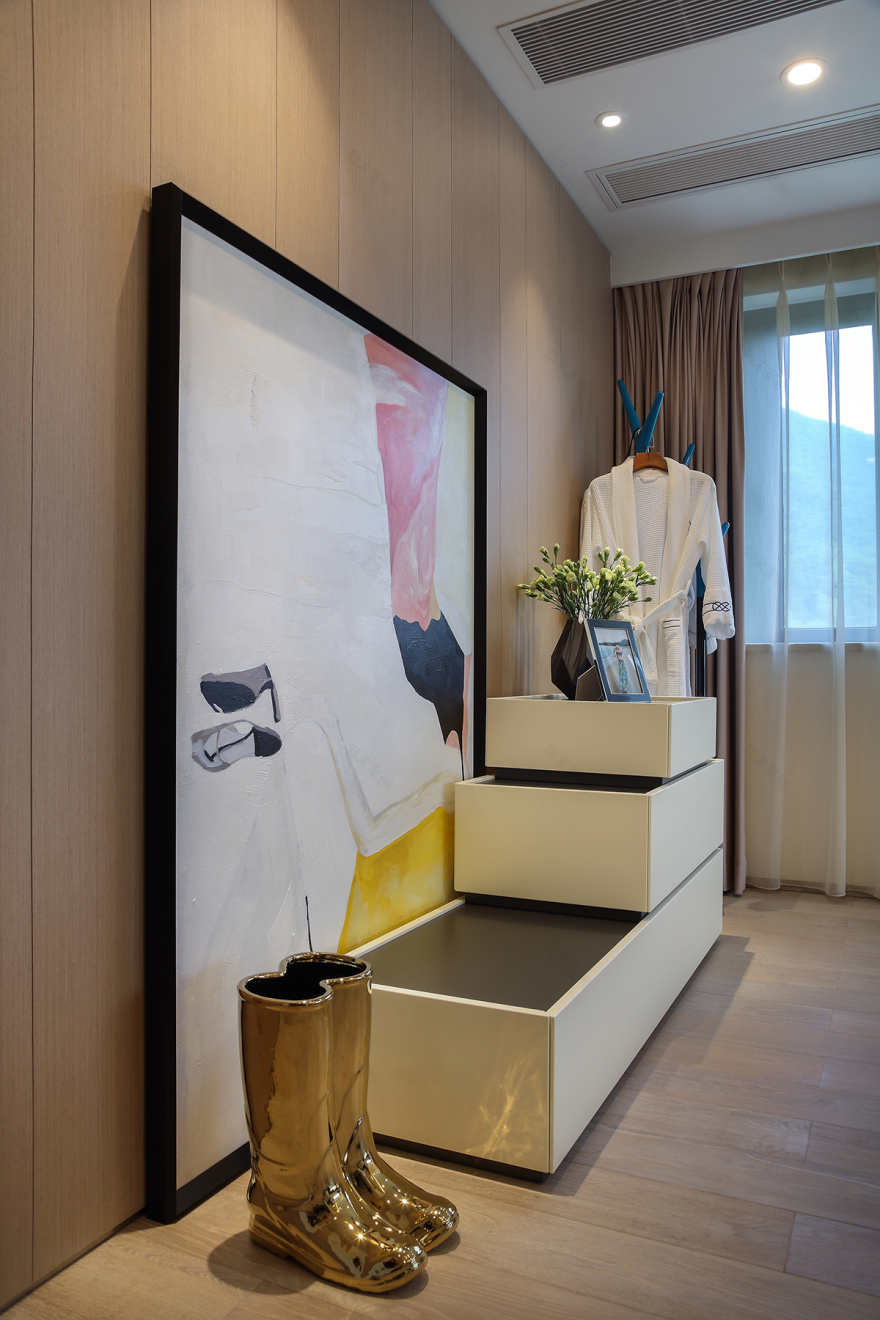 漾设计Young Design|深圳罗湖区京基云景梧桐—《山间新雨》-41