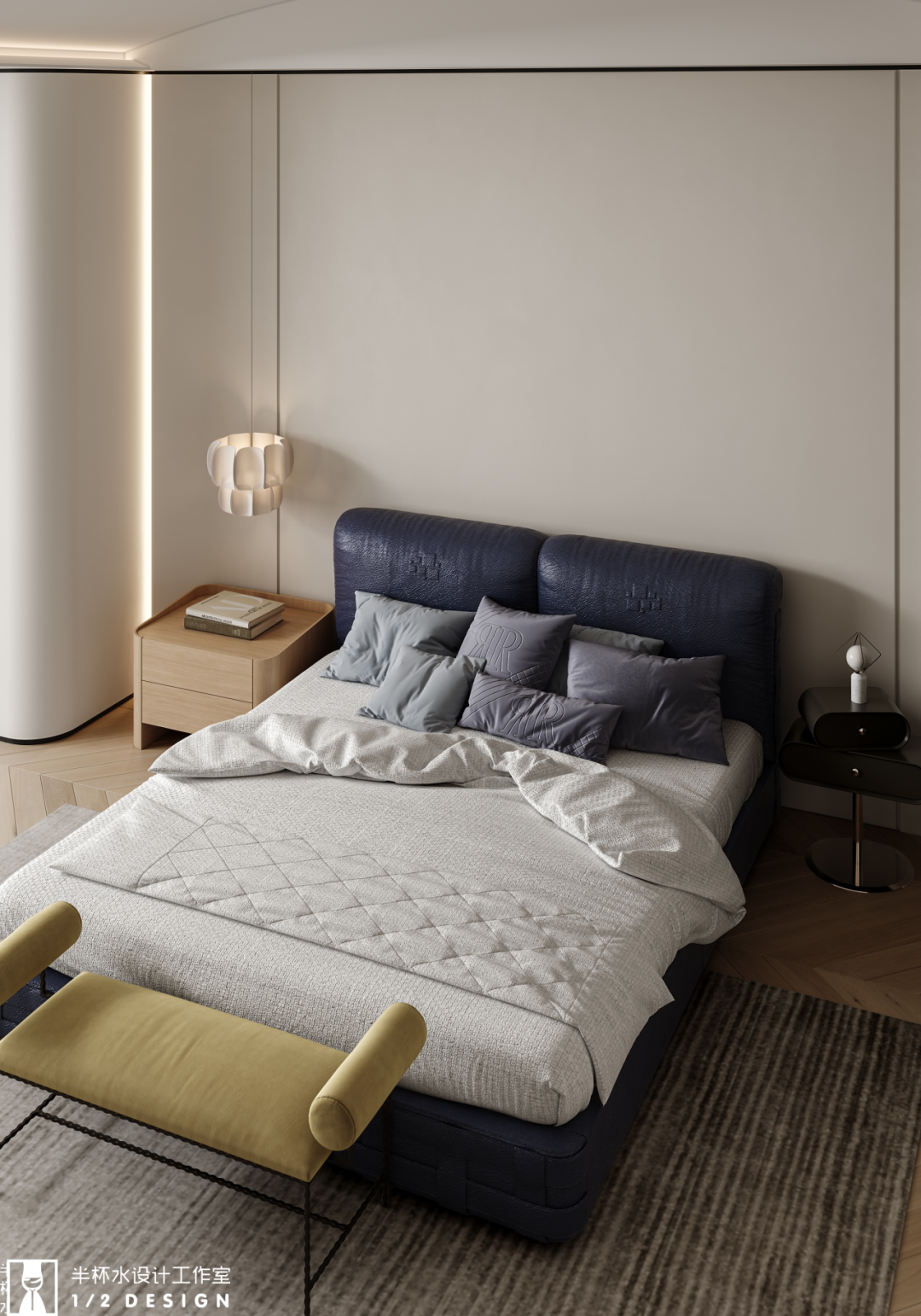 泊蔚法式现代风室内设计丨半杯水工作室-21