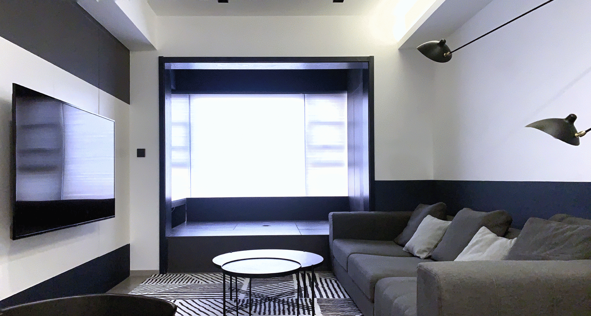 蔚木未来室内建筑设计丨平层丨沉 浸 | 暮色邃蓝-18