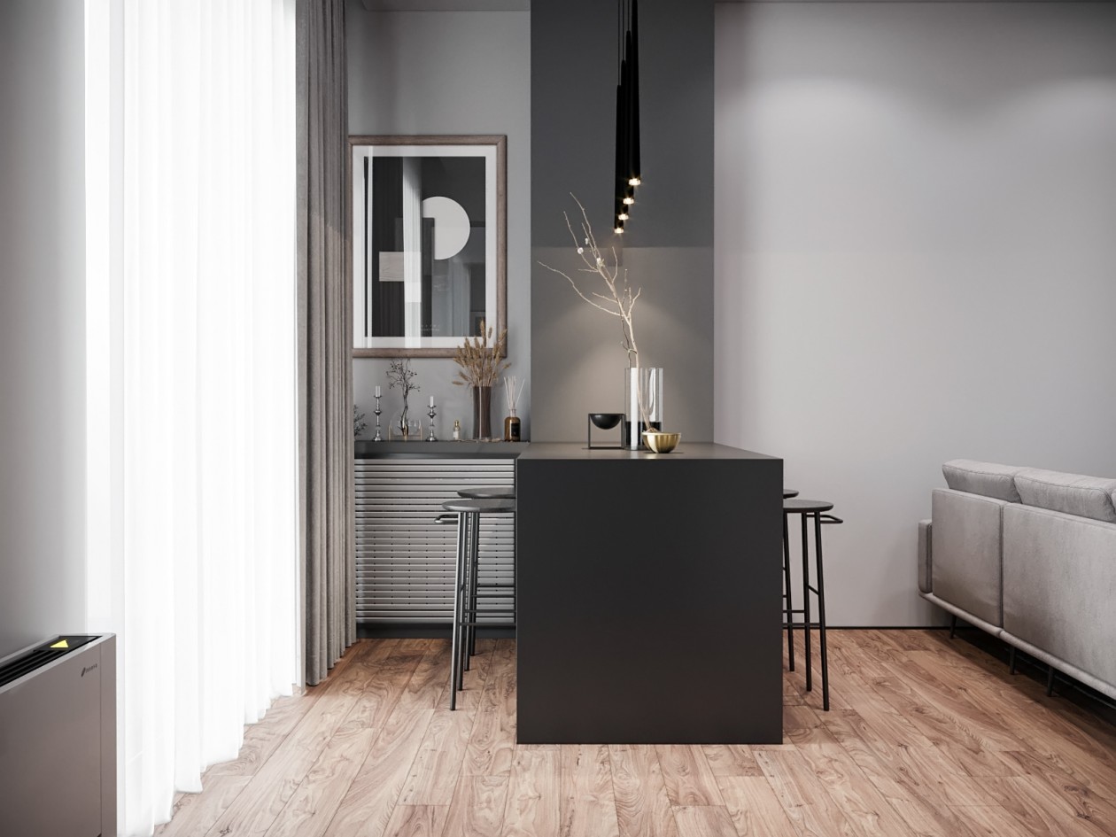 高级灰住宅设计 丰富且极具层次的质感-9