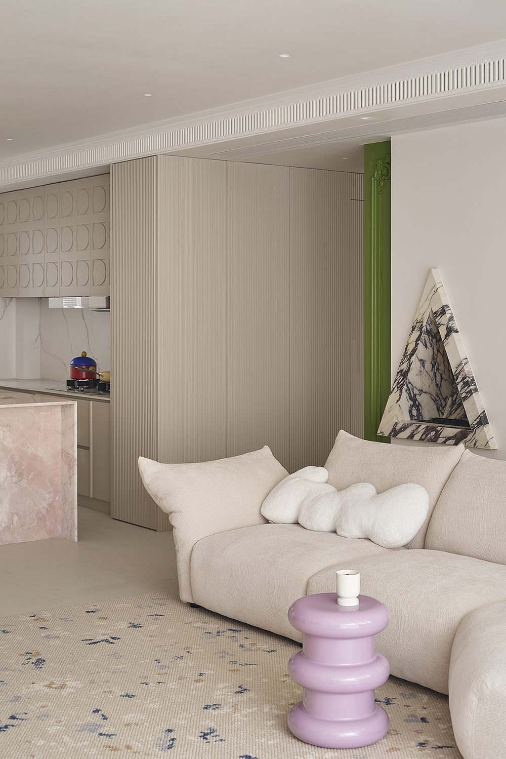 极简奶油风,多巴胺配色,治愈系的家丨無一內建筑设计,成都宏福樘设计-14