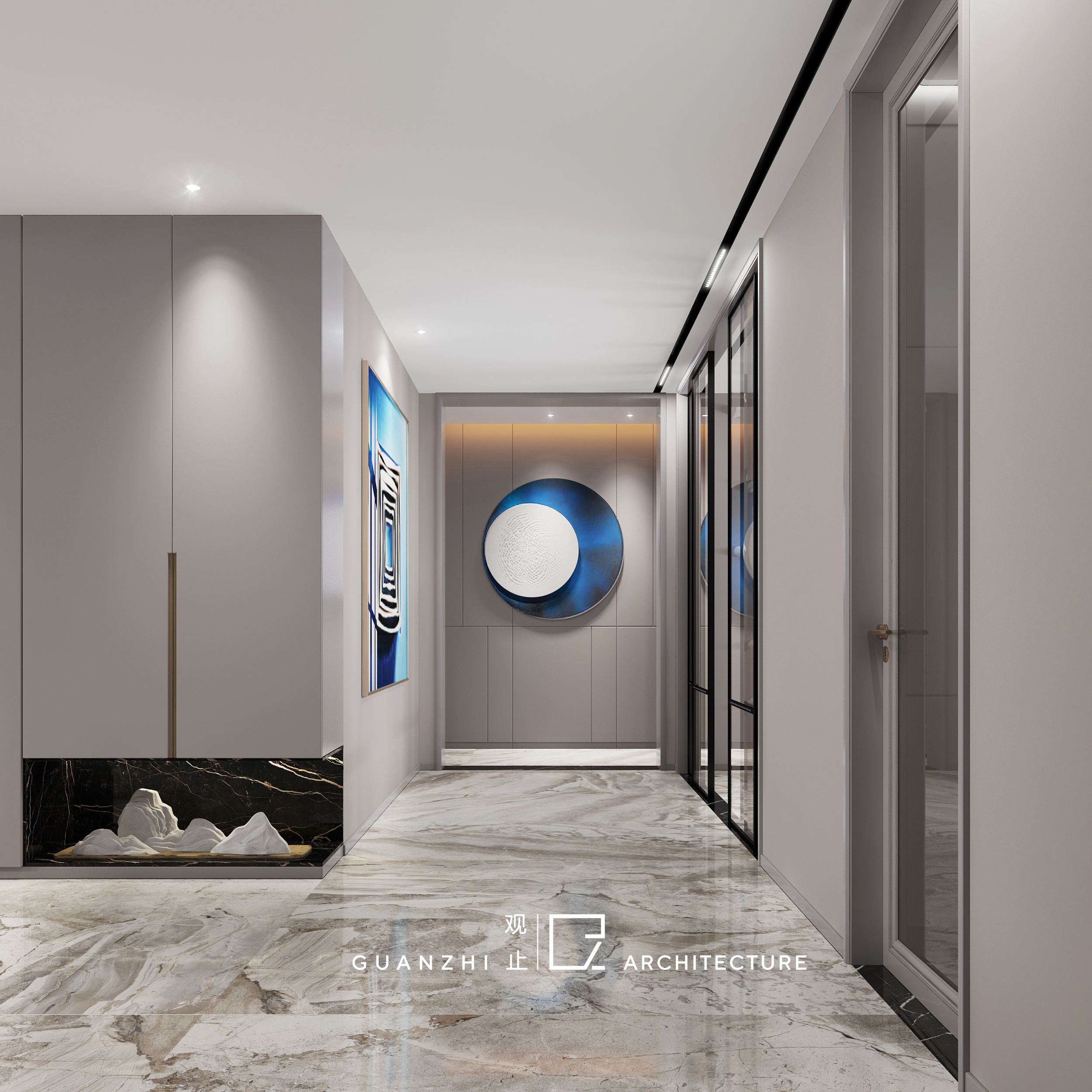 智慧流动,个性张扬的 170㎡家庭空间改造丨中国青岛丨观止建设-14