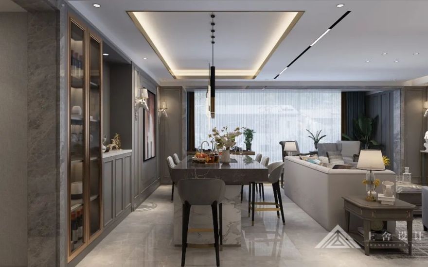 世纪山水现代轻奢设计,美式轻奢生活的典范-40