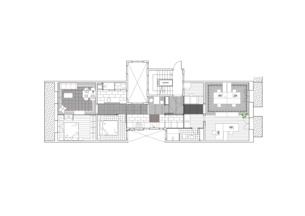 西班牙巴塞罗那现代复古住宅设计丨estudio COA-33