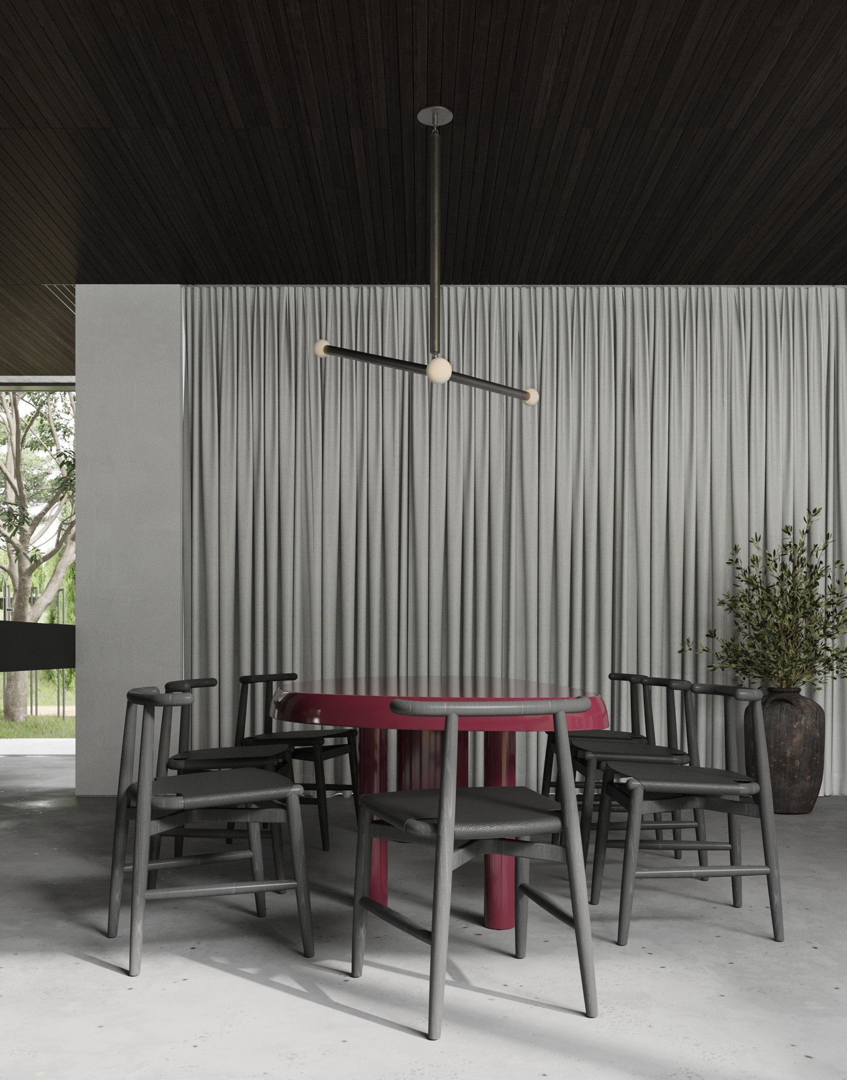 352㎡深色系住宅设计 超有品味的设计-11