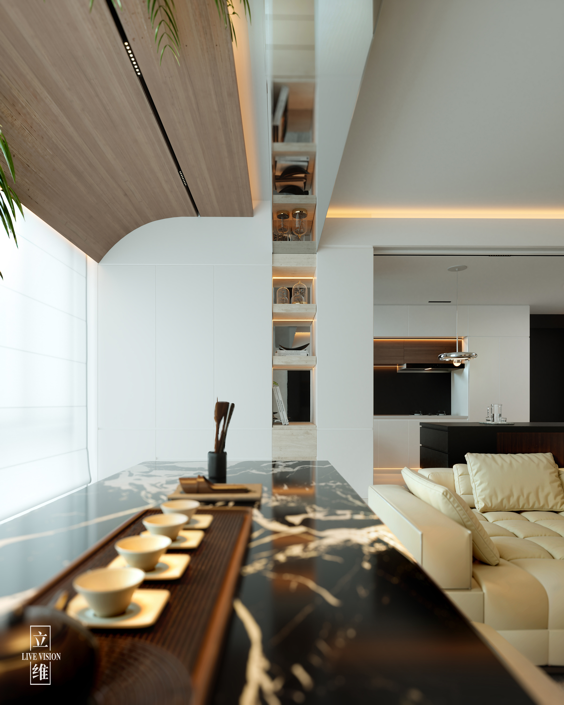 海景云翡·现代意式极简客餐厅丨中国汕头丨沐辰设计-13