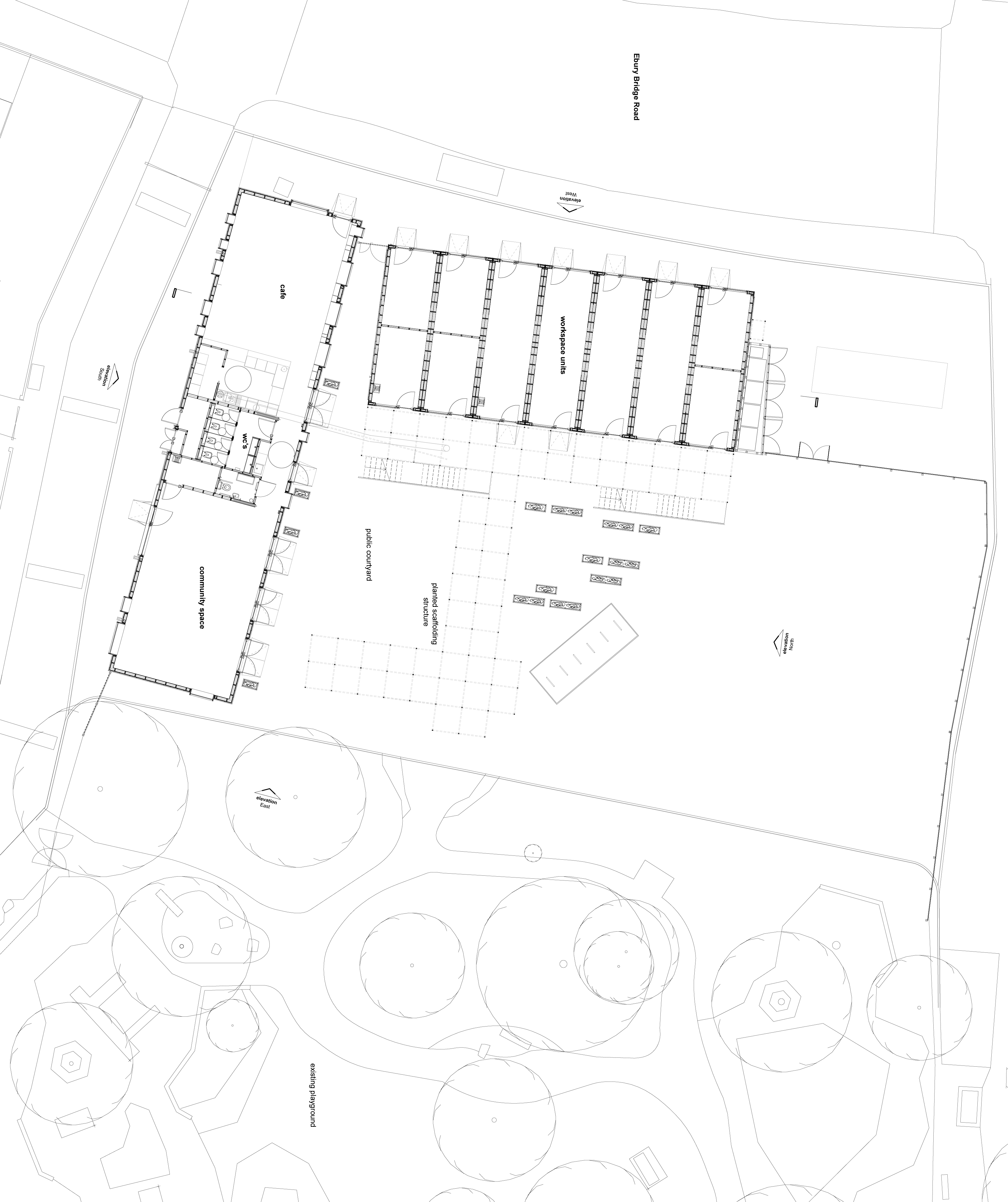 Ebury Edge · 彩色木质设计的临时社区中心丨英国伦敦丨Jan Kattein Architects-28