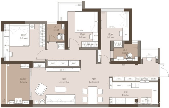 20万元三居109平米装修案例丨大盛设计事务所-16
