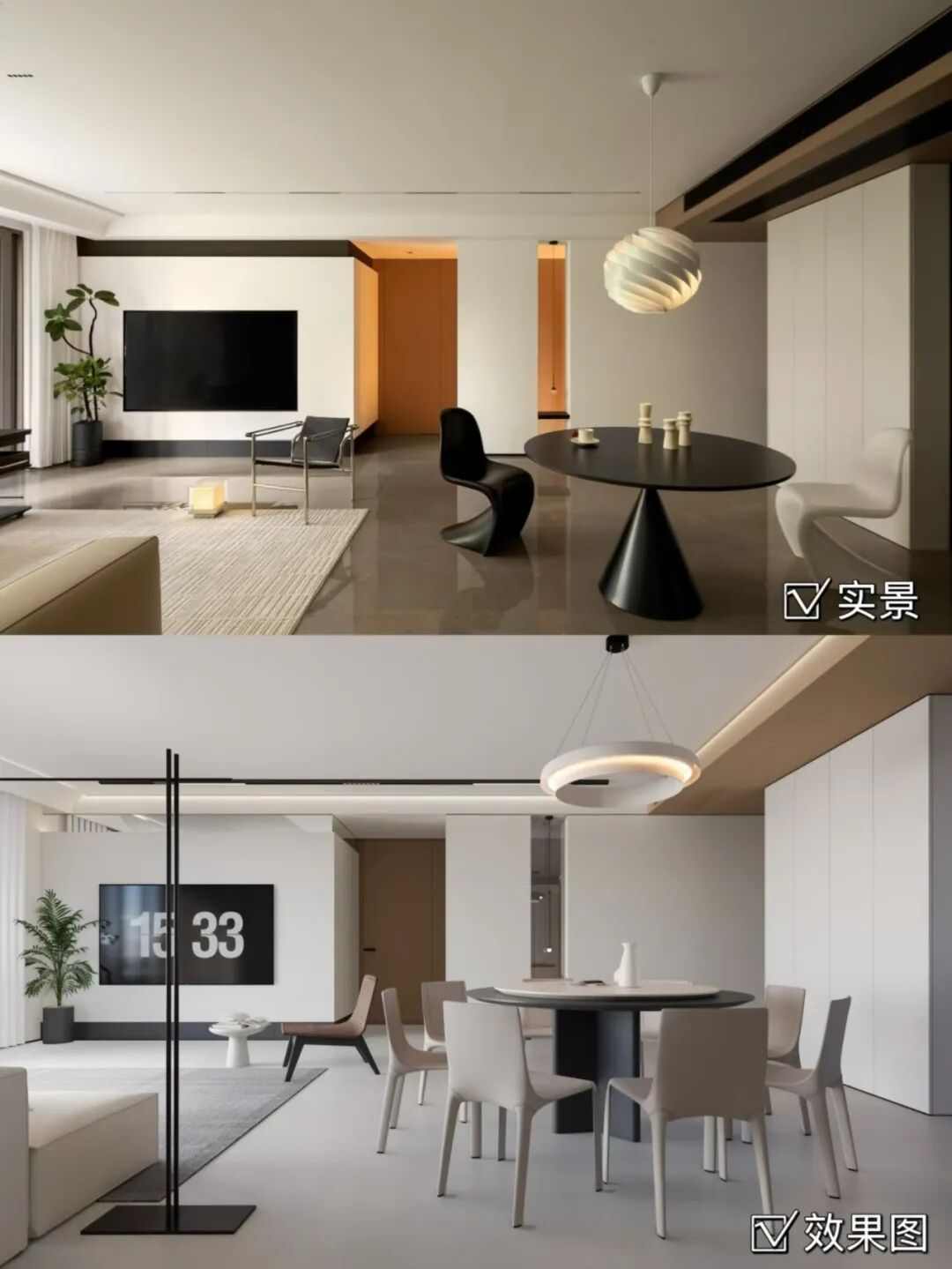 陌上新作｜效果图输给实景，320㎡精装+毛坯的逆袭-23