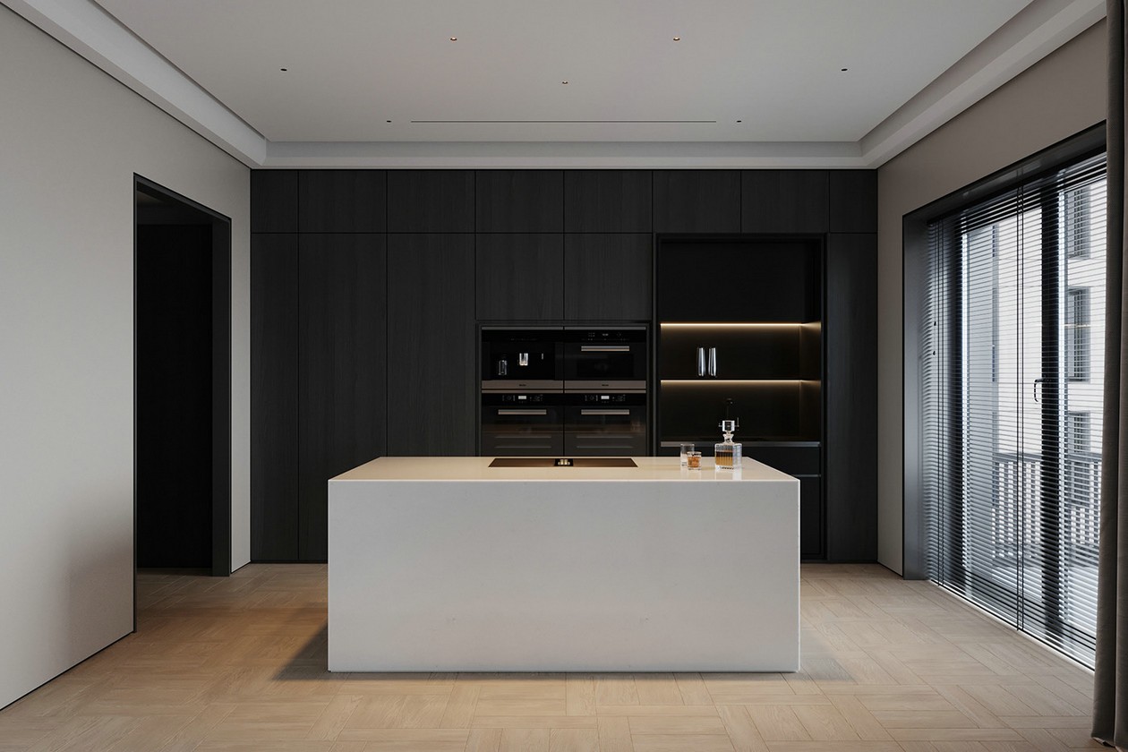 高级黑色系公寓设计-5