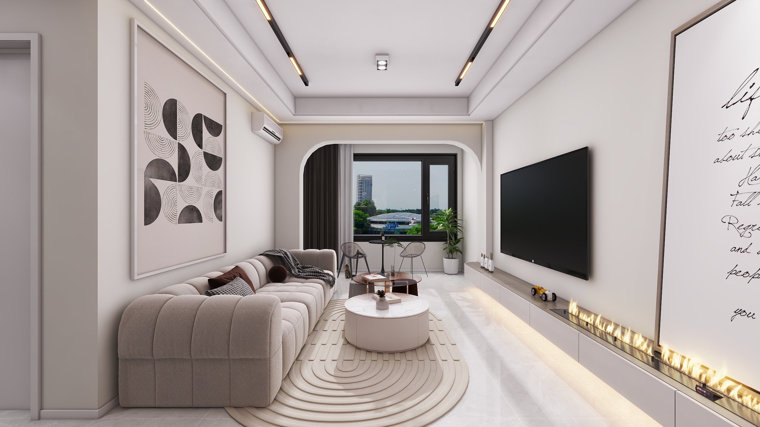 四川成都新津五峰安置房（71平方现代简约两居室）-5