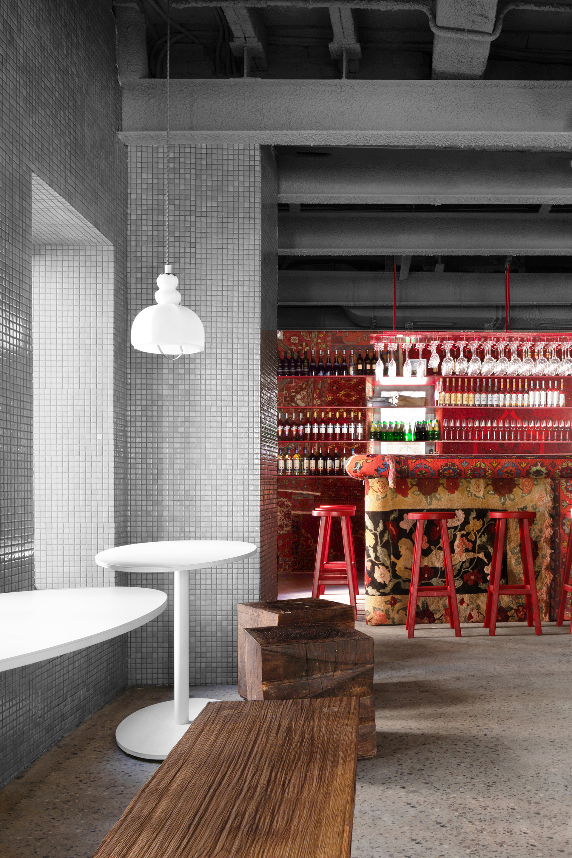 哈恰普里和葡萄酒内饰丨俄罗斯莫斯科丨Pravda Bureau + Elena Lokastova-15