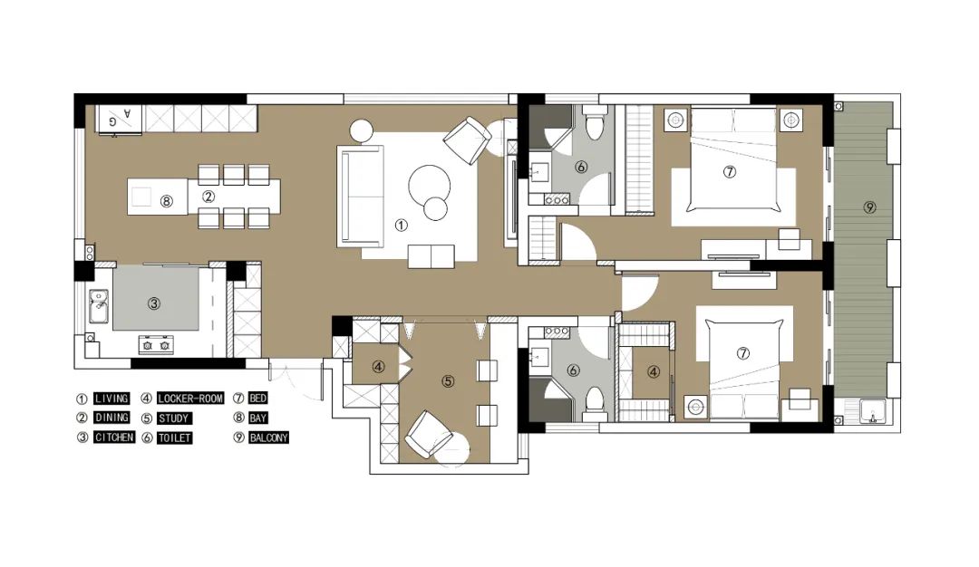 绍兴 125㎡阳光宅，三石设计打造自由生活空间-15