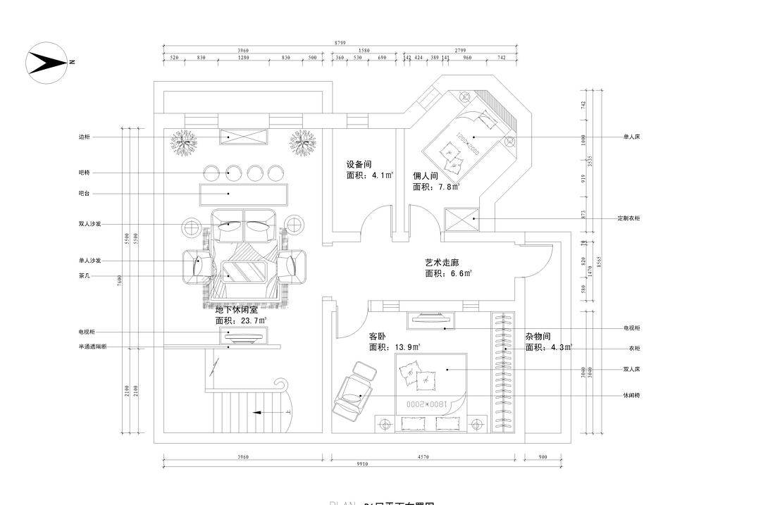 
法式欧式新中式别墅设计作品王文泉88 -11