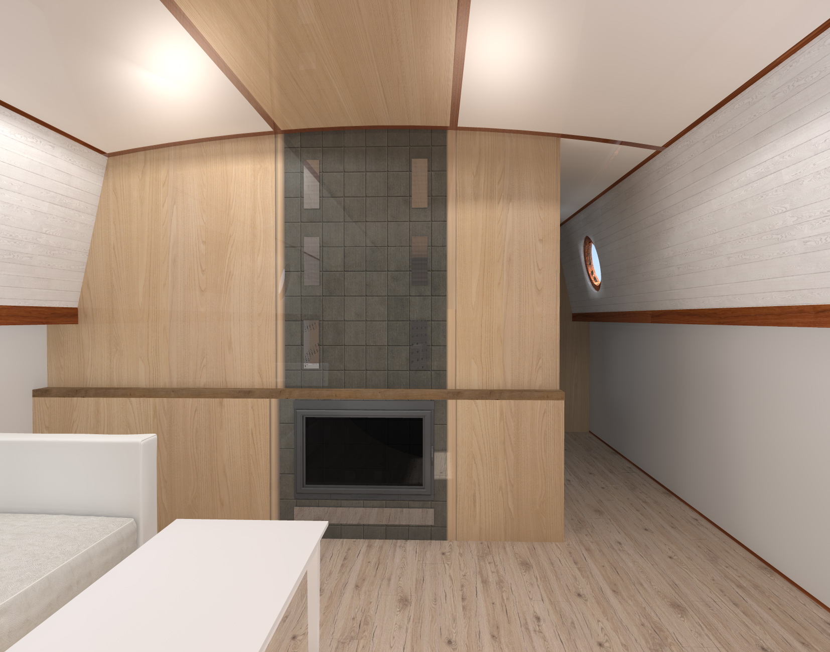 Canal boat Types of fireplace, heat distribution system-0