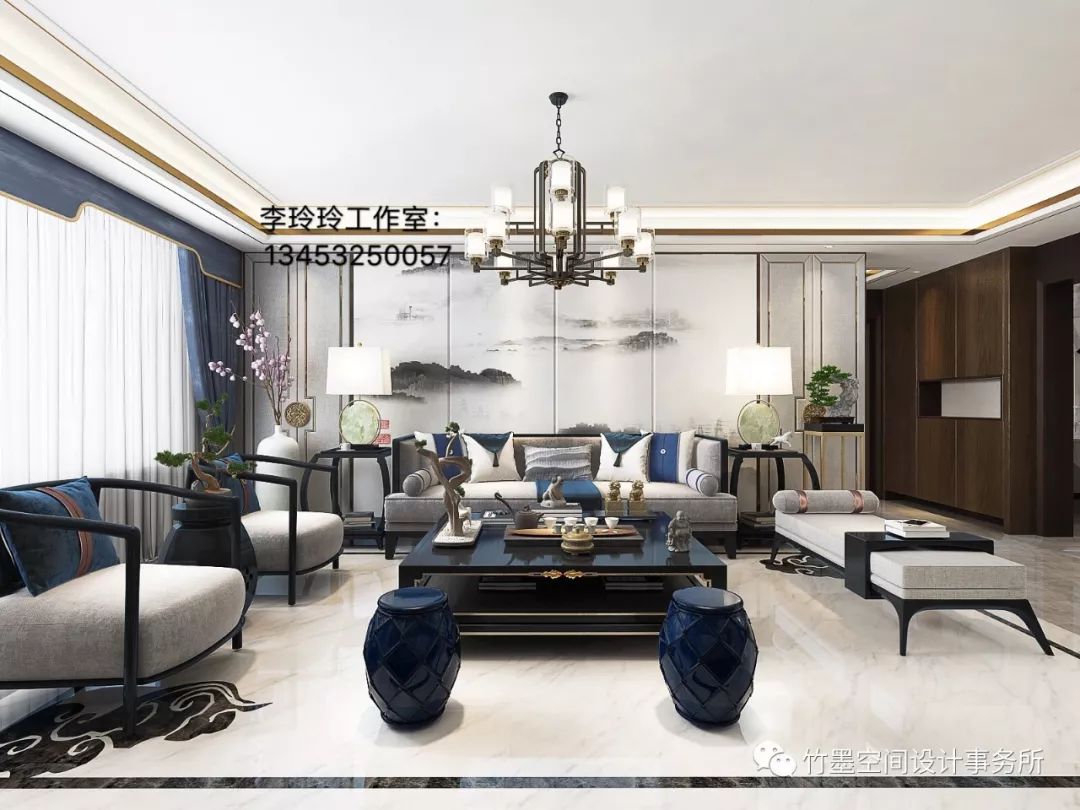 新中式竹墨空间,品味与功能的完美融合-5