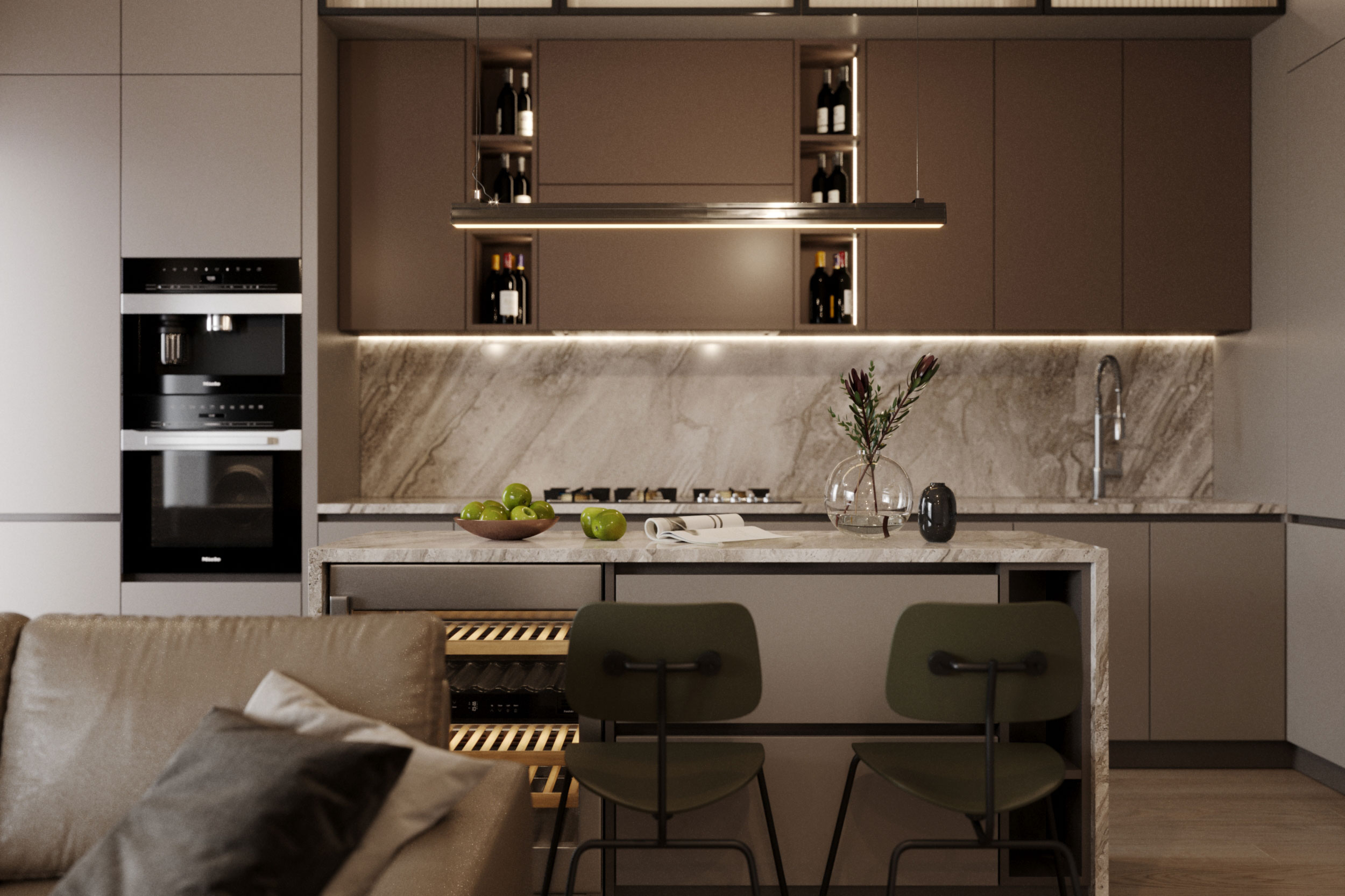 Kitchen open to living room-5