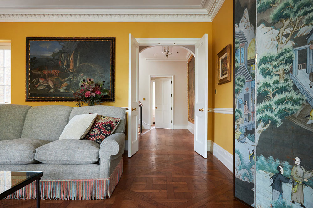 伦敦肯辛顿更新的乔治亚式联排别墅，色彩斑斓的古典之美-11